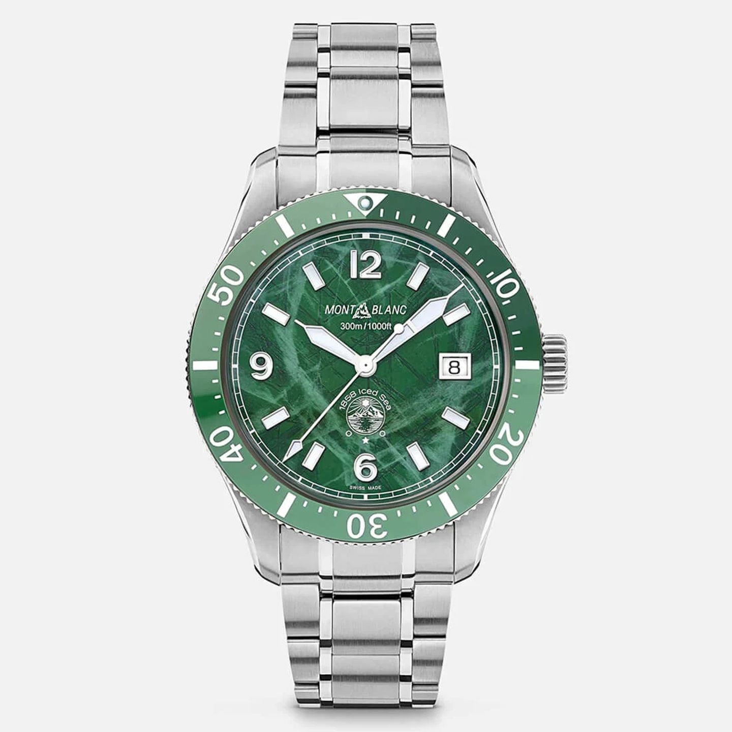 Montblanc 1858 129373 (2024) - Groen wijzerplaat 41mm Staal (3/3)