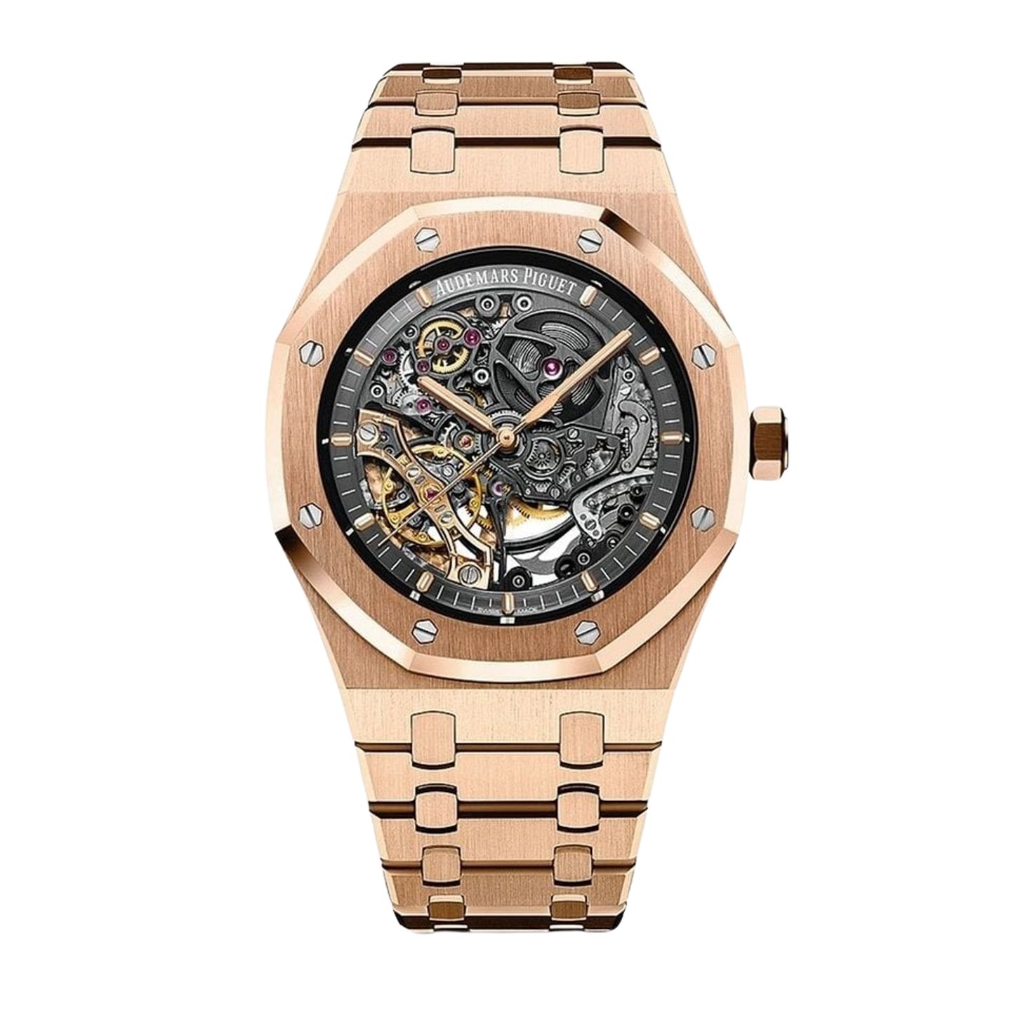 Audemars Piguet Royal Oak Double Balance Wheel Openworked 15407OR.OO.1220OR.01 (2024) - Transparent dial 41 mm Rose Gold case (1/1)