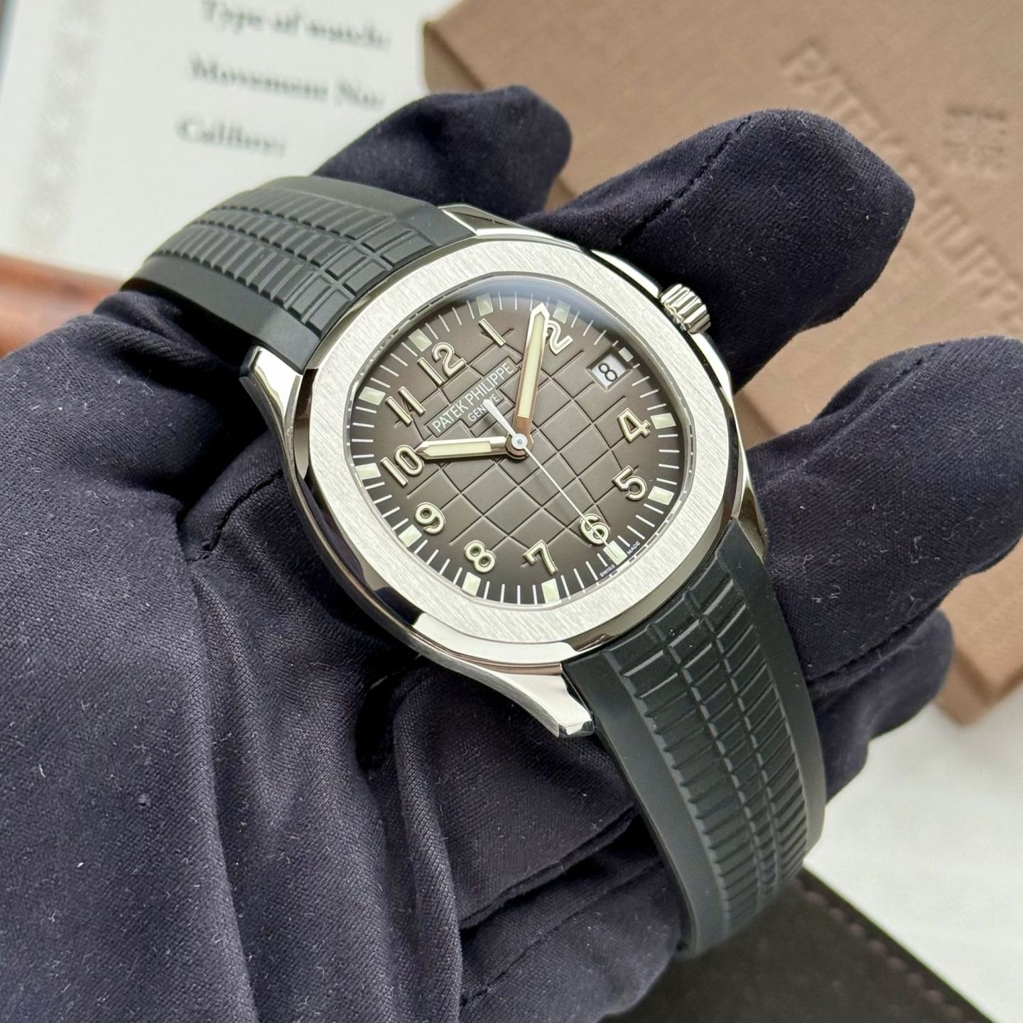 Patek Philippe Aquanaut 5167 (2011) - Zwart wijzerplaat 41mm Staal (5/8)