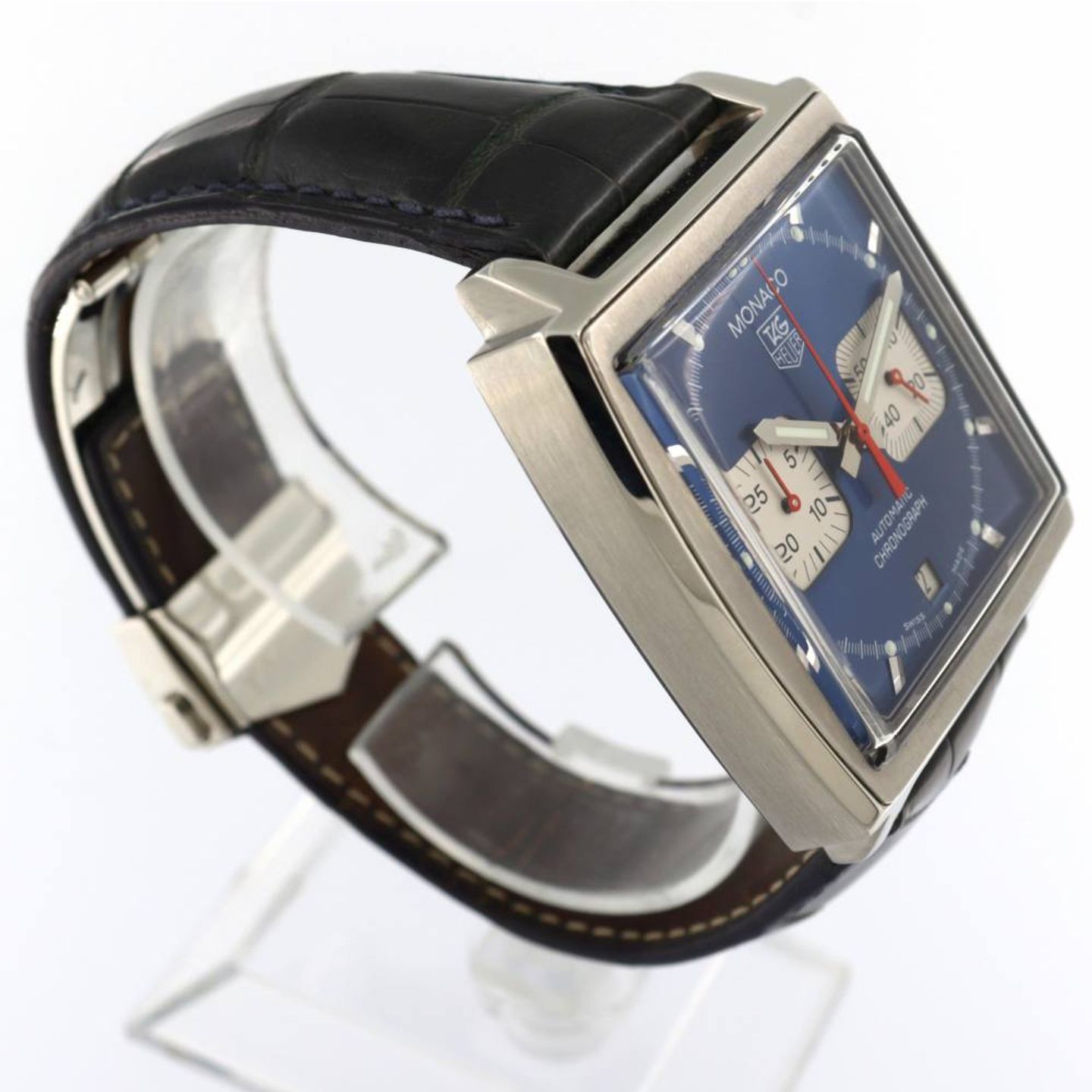 TAG Heuer Monaco CW2113 (2007) - Blauw wijzerplaat 38mm Staal (3/6)
