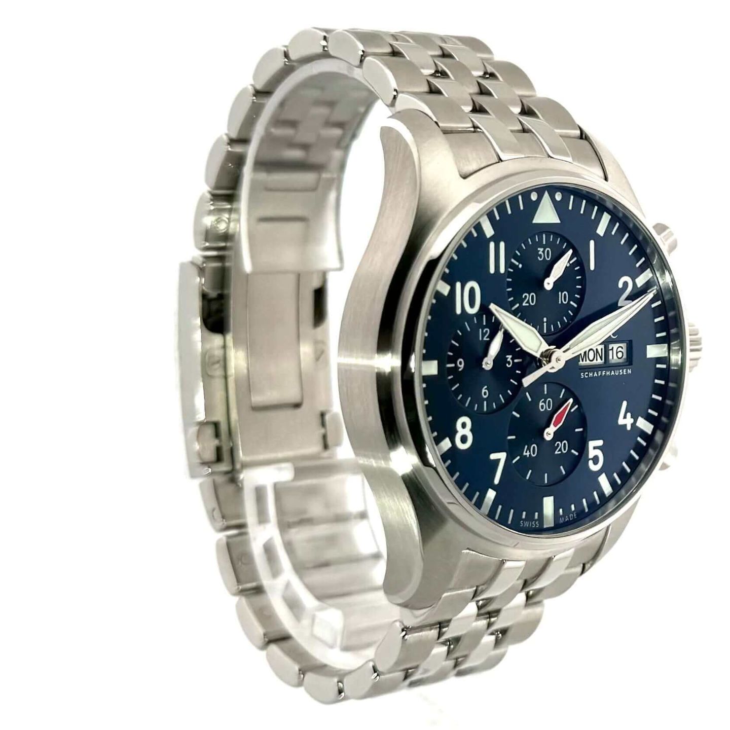 IWC Pilot Chronograph IW378004 (2024) - Blauw wijzerplaat 41mm Staal (4/8)