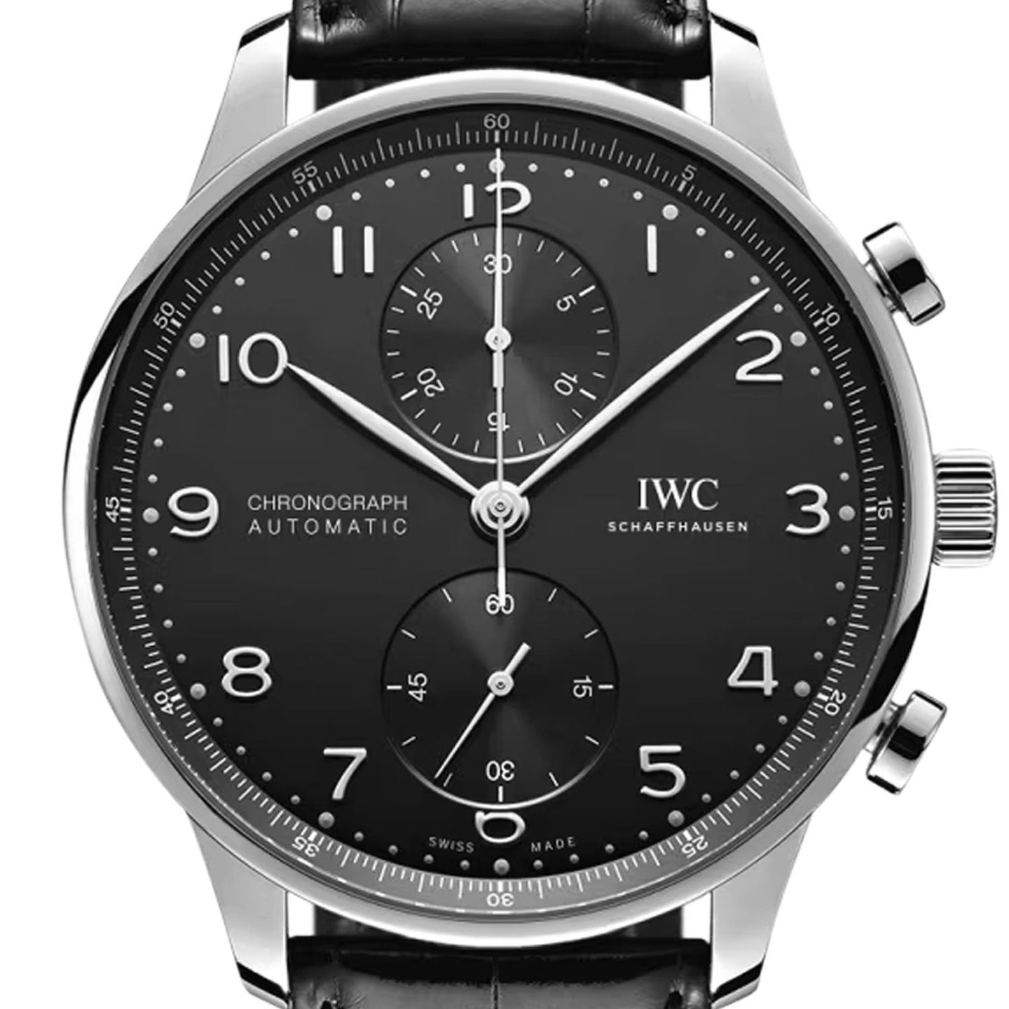 IWC Portuguese Chronograph IW371438 (2014) - Zwart wijzerplaat 41mm Staal (2/5)