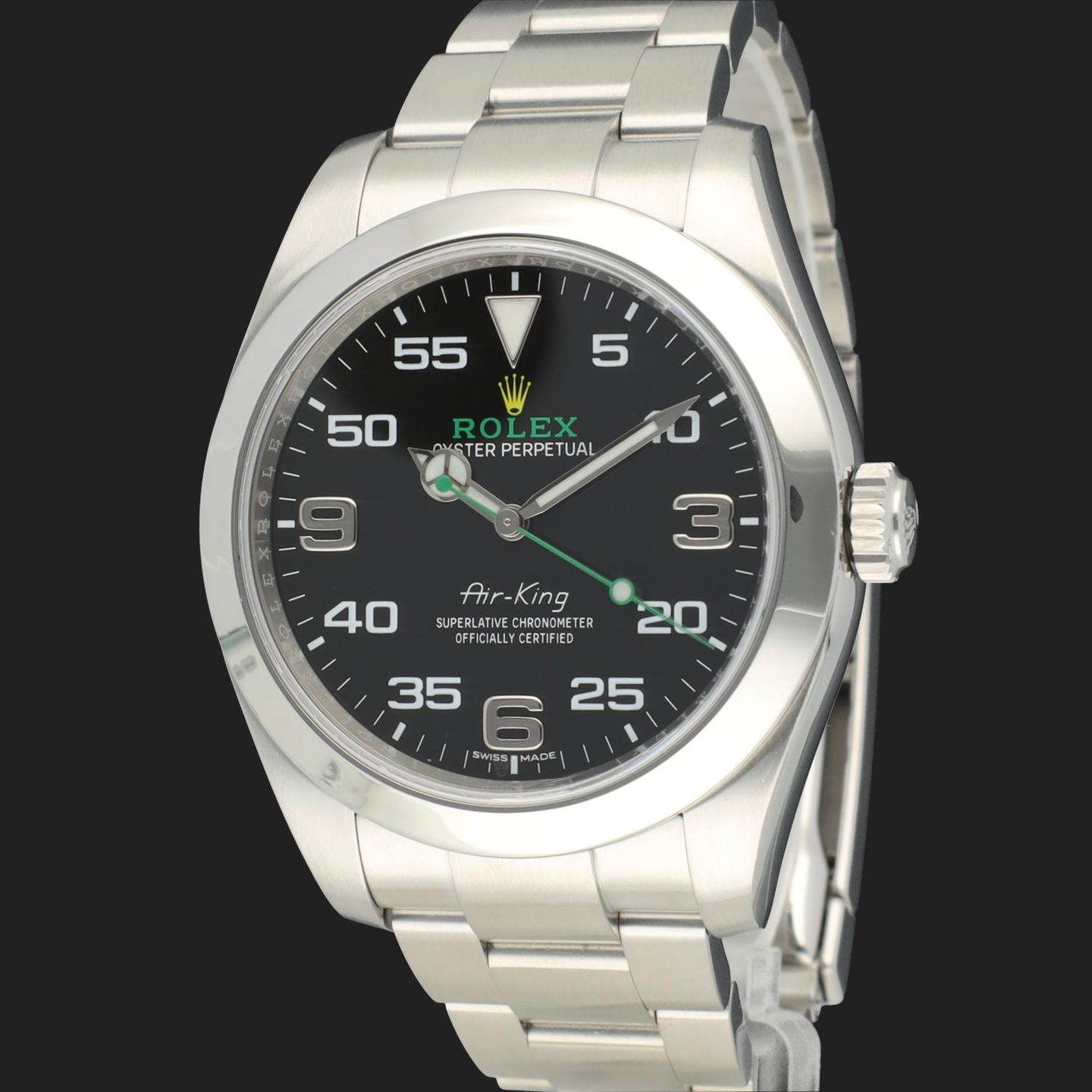 Rolex Air-King 116900 (2017) - Black dial 40 mm Steel case (1/8)
