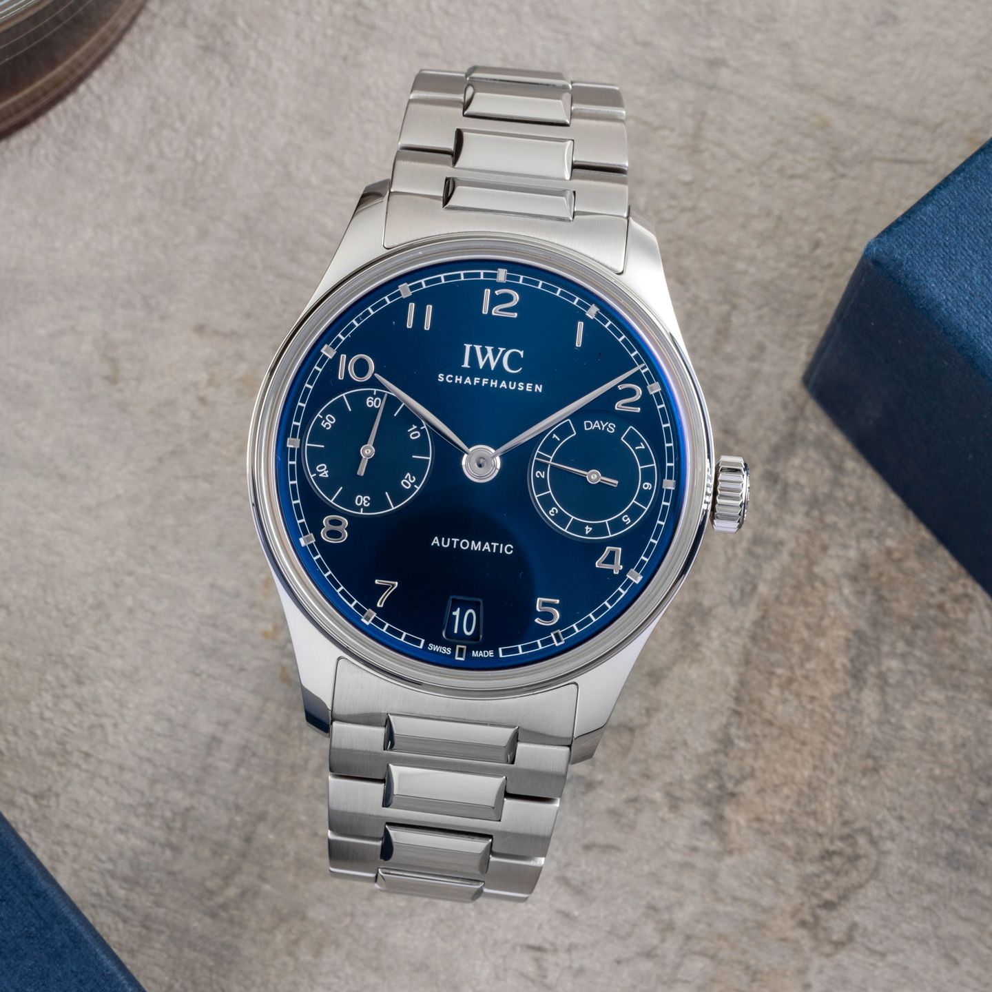 IWC Portuguese Automatic IW501704 (2024) - Blue dial 42 mm Steel case (1/8)