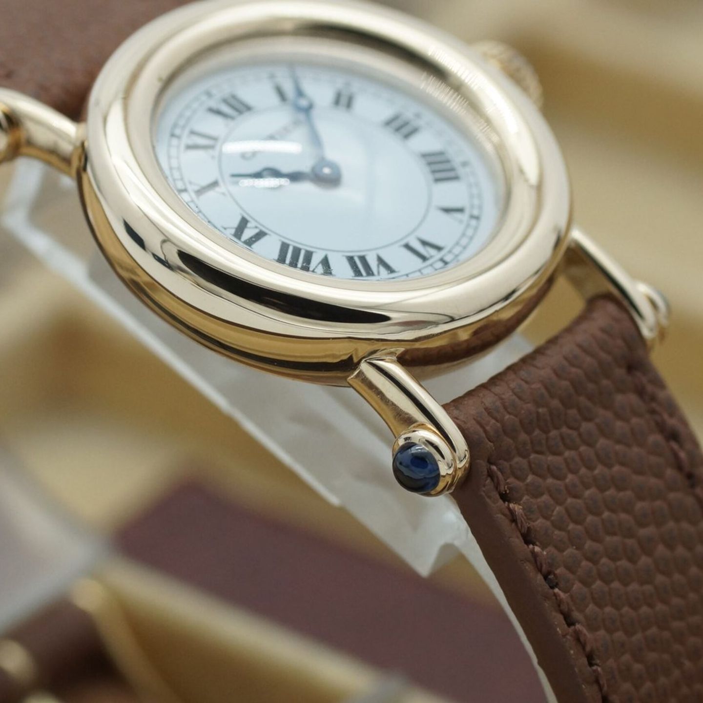 Cartier Diabolo 1440 (1995) - White dial 27 mm Yellow Gold case (6/8)
