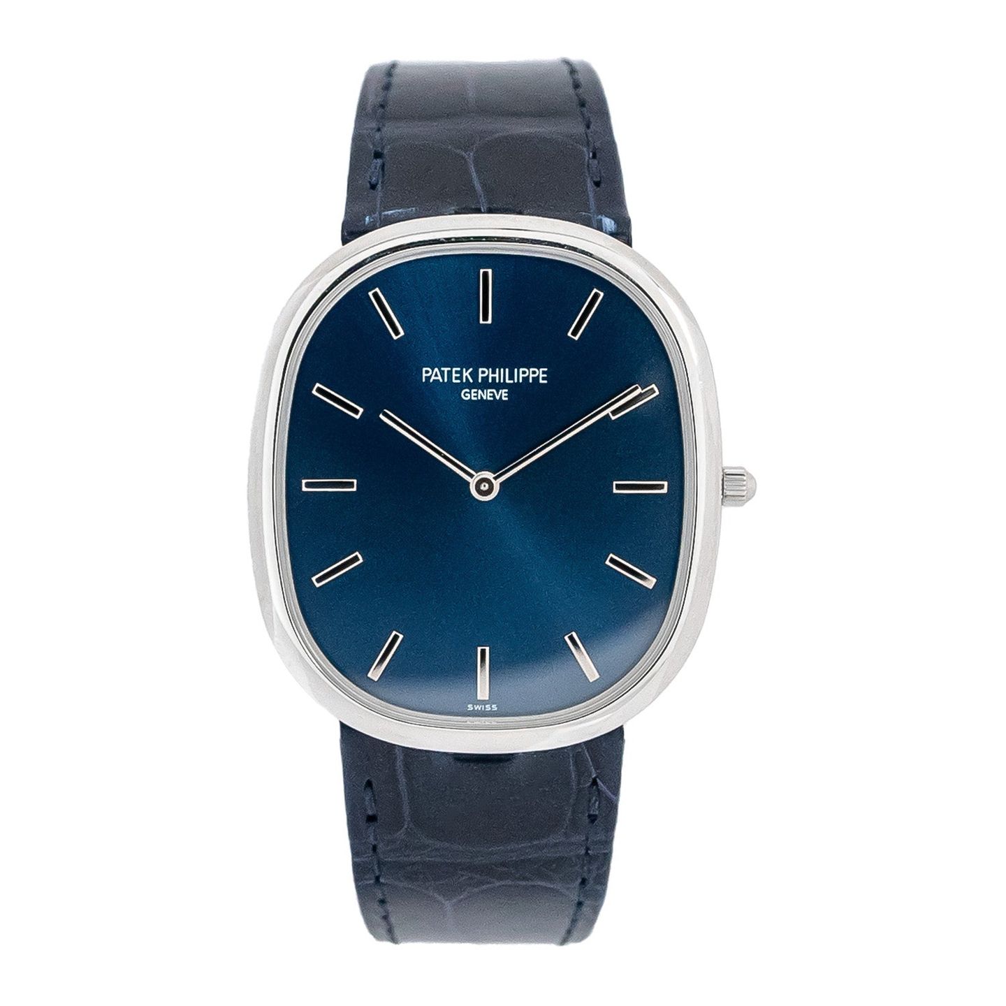 Patek Philippe Golden Ellipse 5738P-001 (2022) - Blue dial 35 mm Platinum case (1/4)