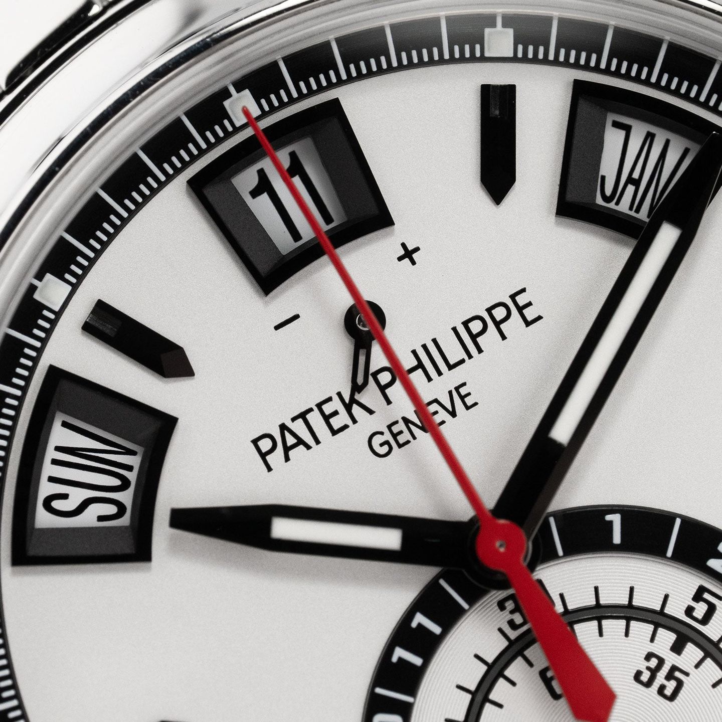 Patek Philippe Annual Calendar Chronograph 5960/1A-001 (2017) - Zilver wijzerplaat 41mm Staal (3/7)