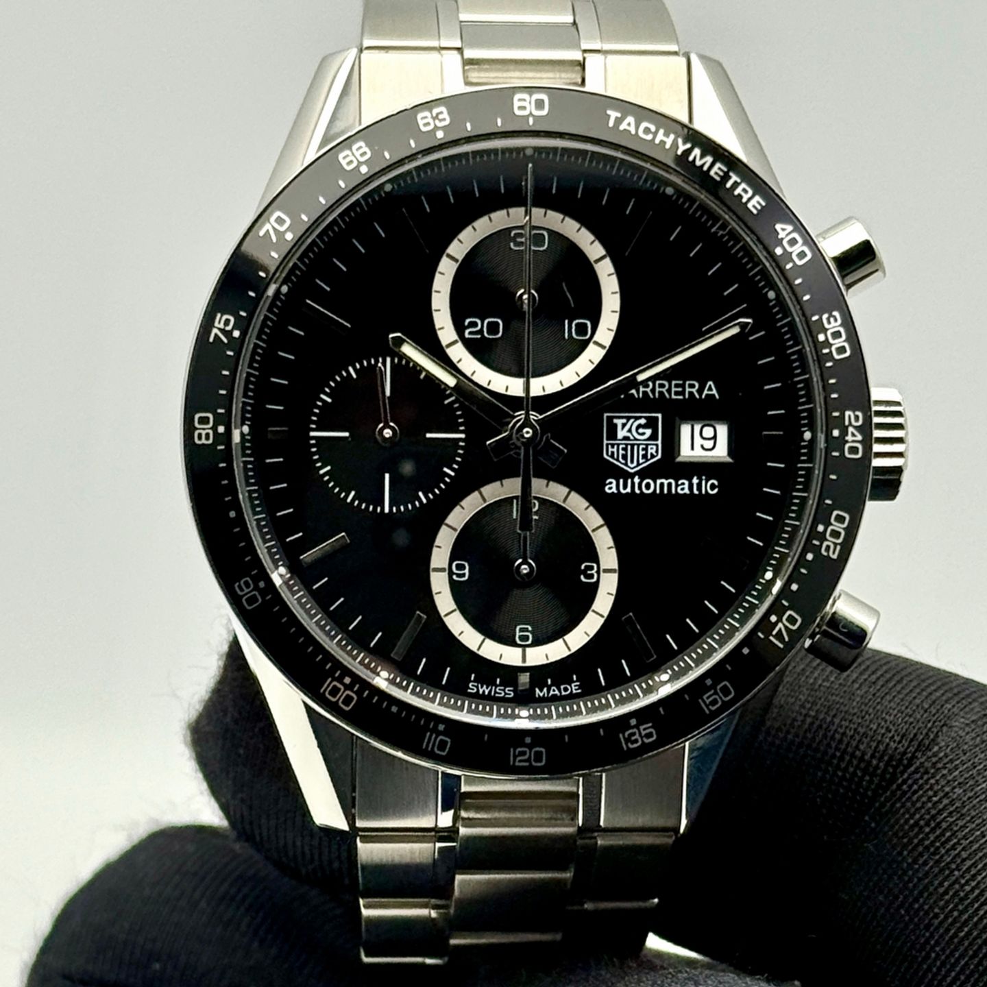 TAG Heuer Carrera Calibre 16 CV2010.BA0794 (2009) - Black dial 41 mm Steel case (4/8)