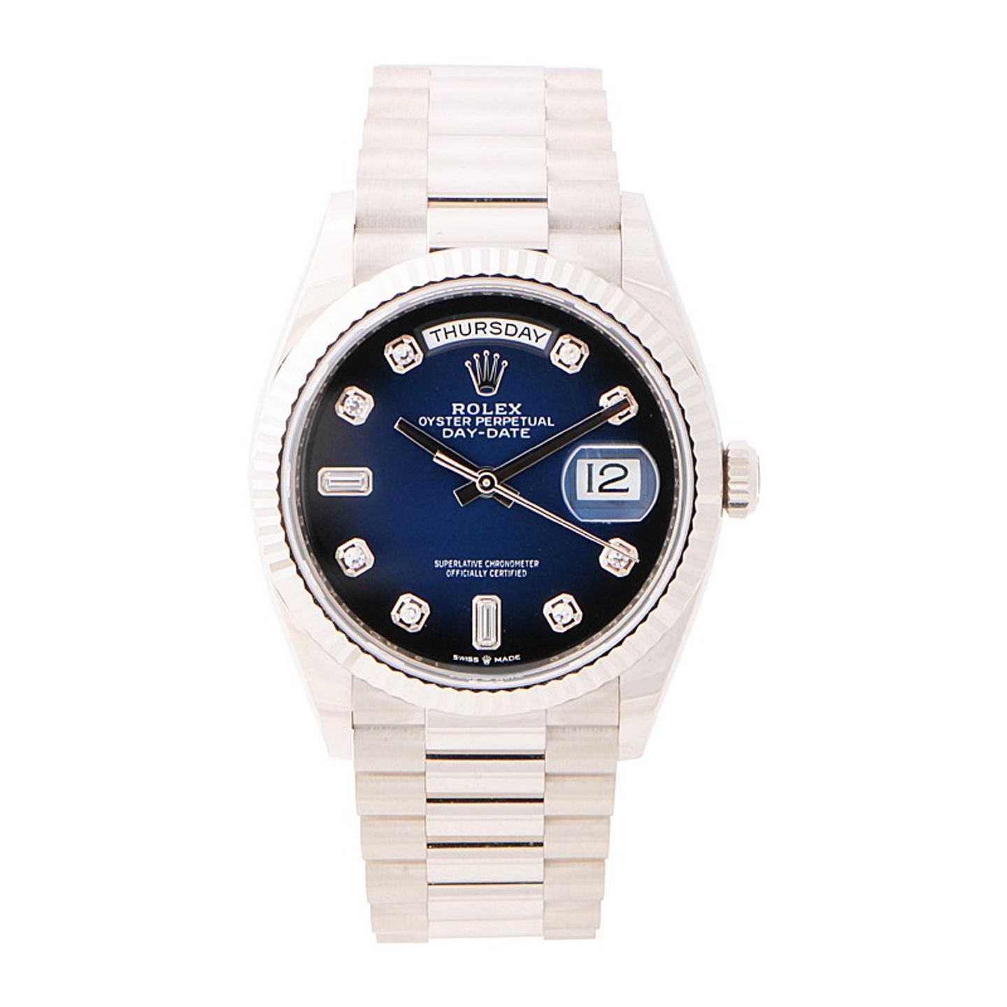 Rolex Day-Date 36 128239 (2023) - Blue dial 36 mm White Gold case (1/4)