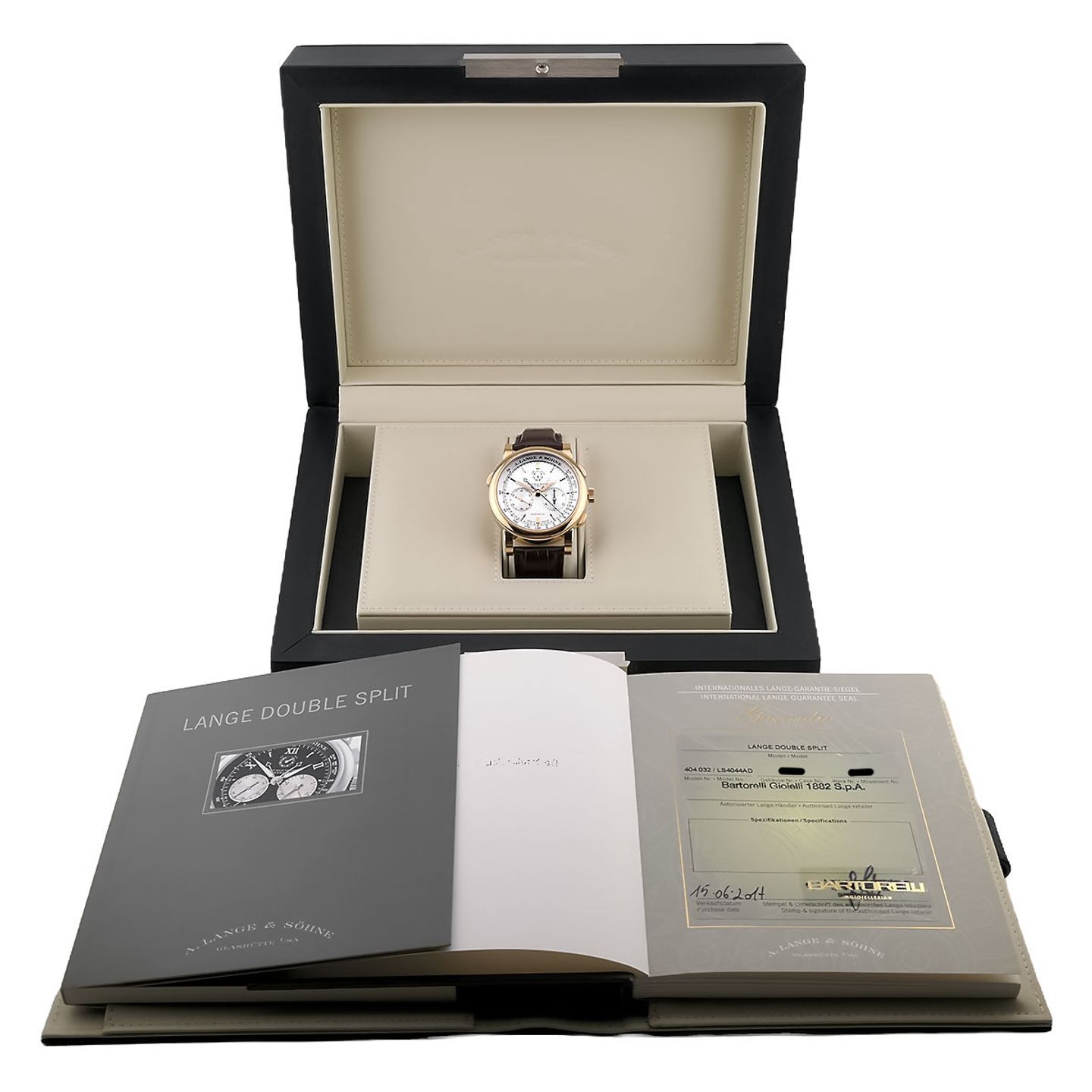 A. Lange & Söhne Double Split 404.032 (2016) - Silver dial 43 mm Rose Gold case (8/8)