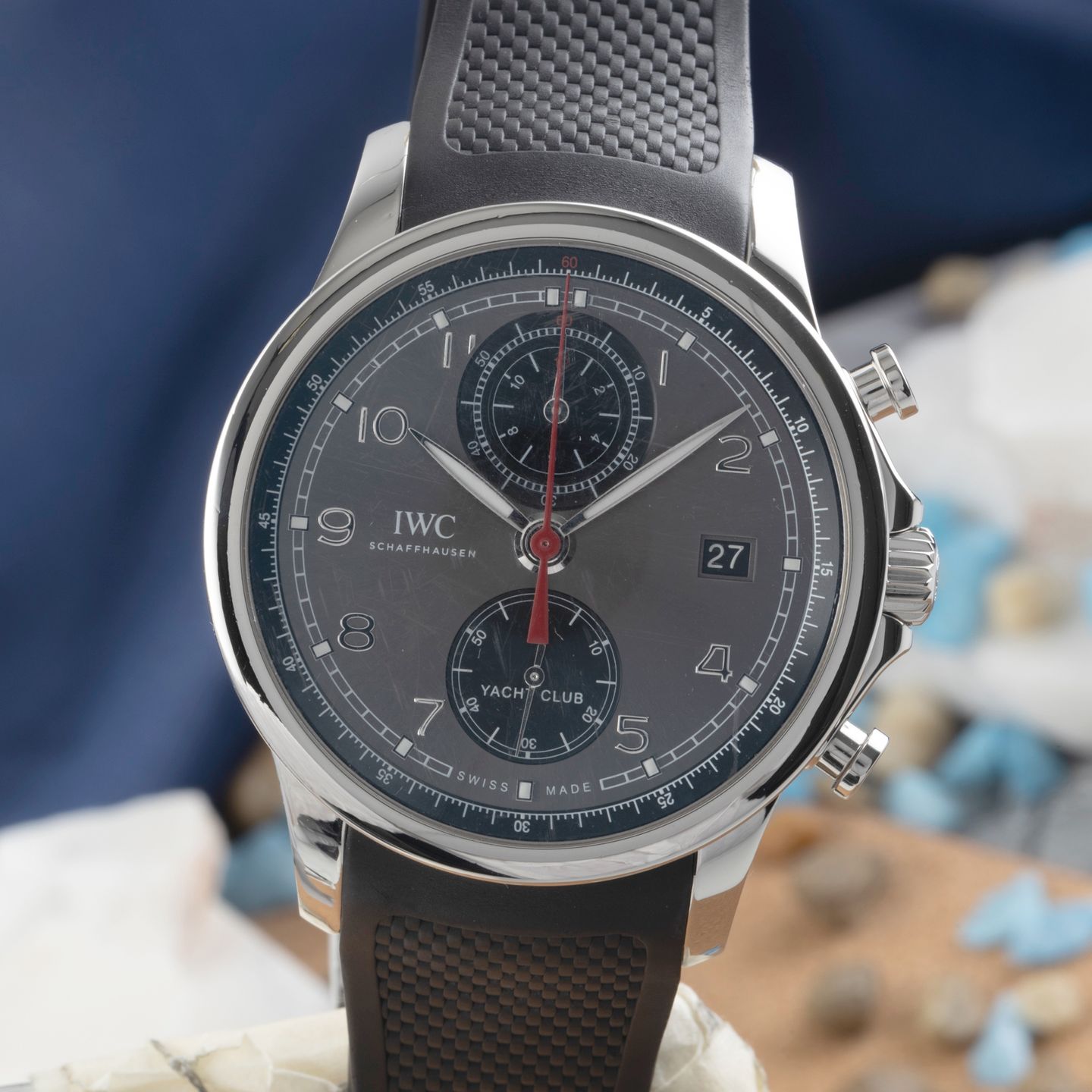 IWC Portuguese Yacht Club Chronograph IW390503 (Unknown (random serial)) - Grey dial 44 mm Steel case (3/8)