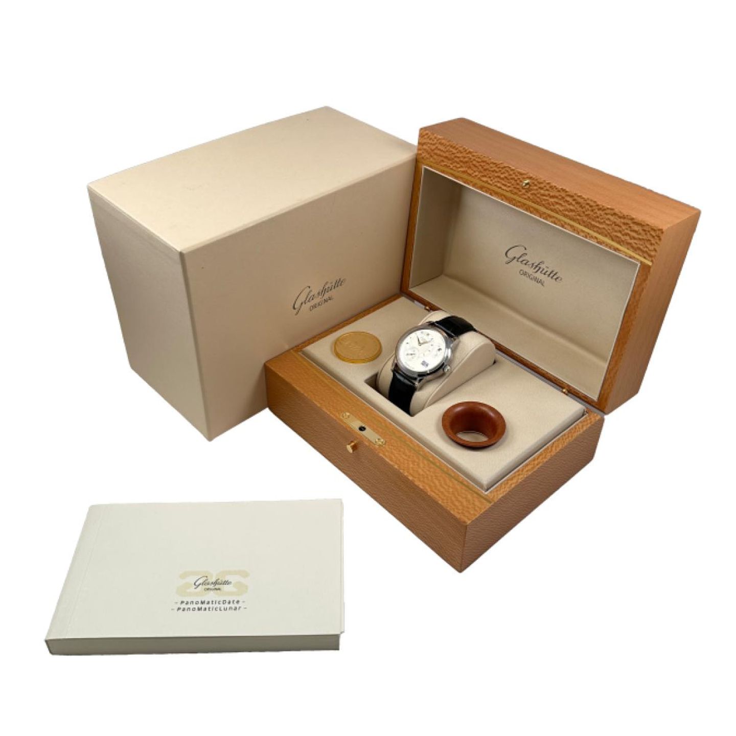 Glashütte Original Senator Karrée 1-22-02-51-51-04 (2009) - Silver dial 40 mm Rose Gold case (5/5)