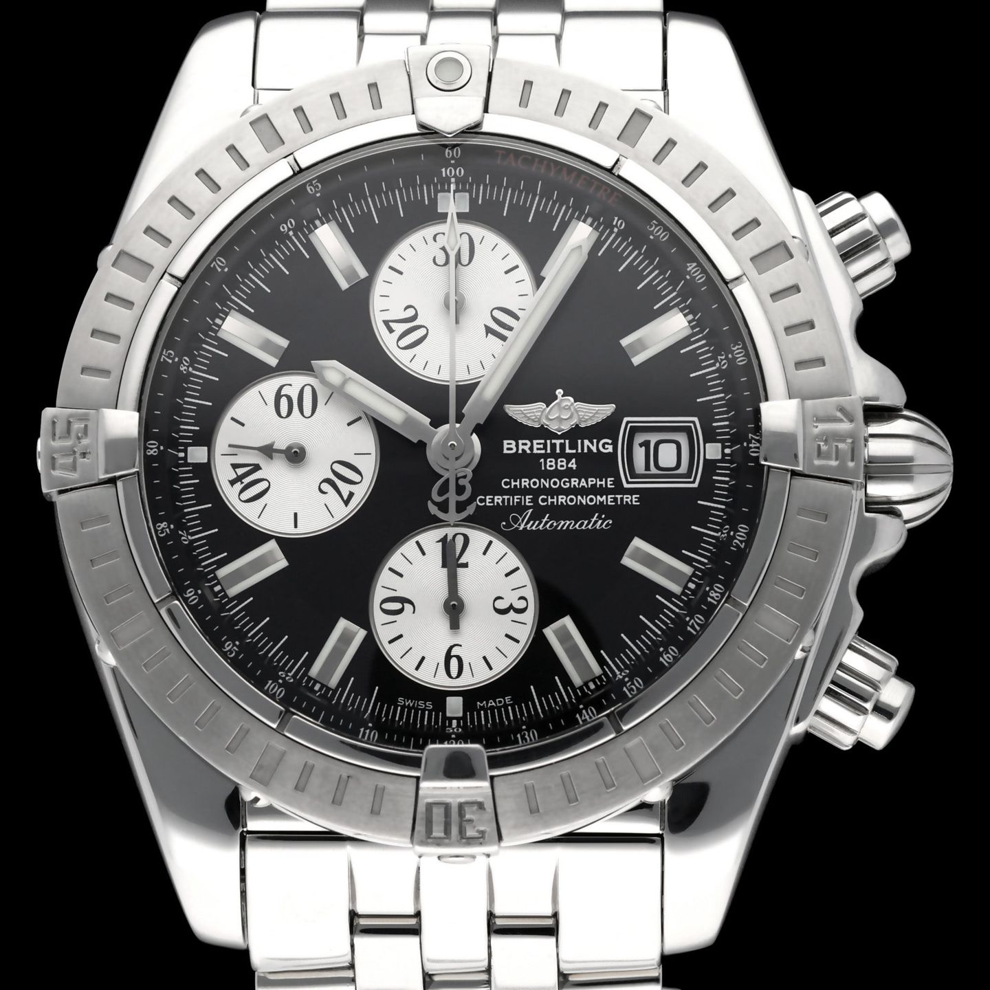 Breitling Chronomat Evolution A13356 (2011) - Zwart wijzerplaat 44mm Staal (1/8)