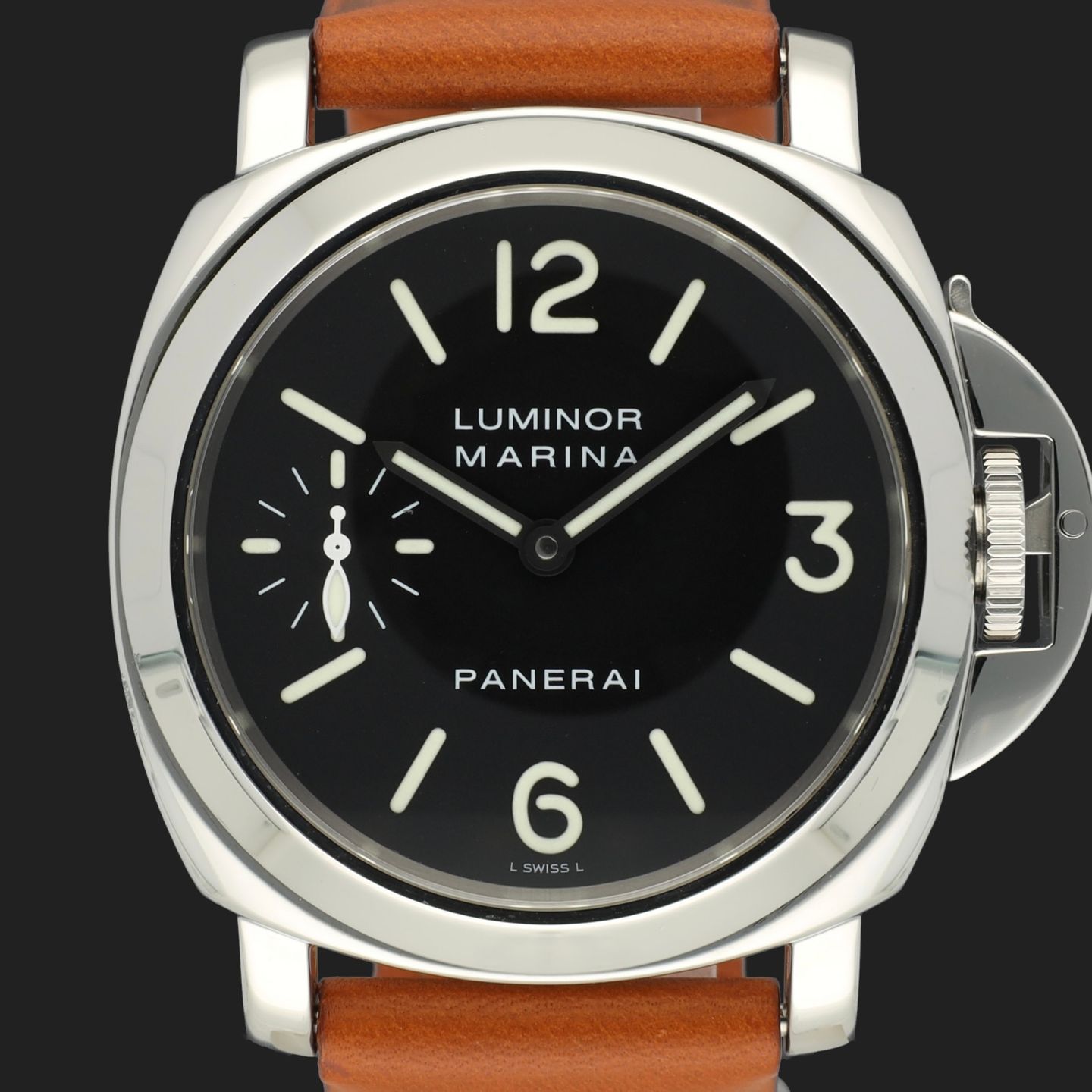 Panerai Luminor Marina PAM00001 (2006) - Zwart wijzerplaat 44mm Staal (3/8)