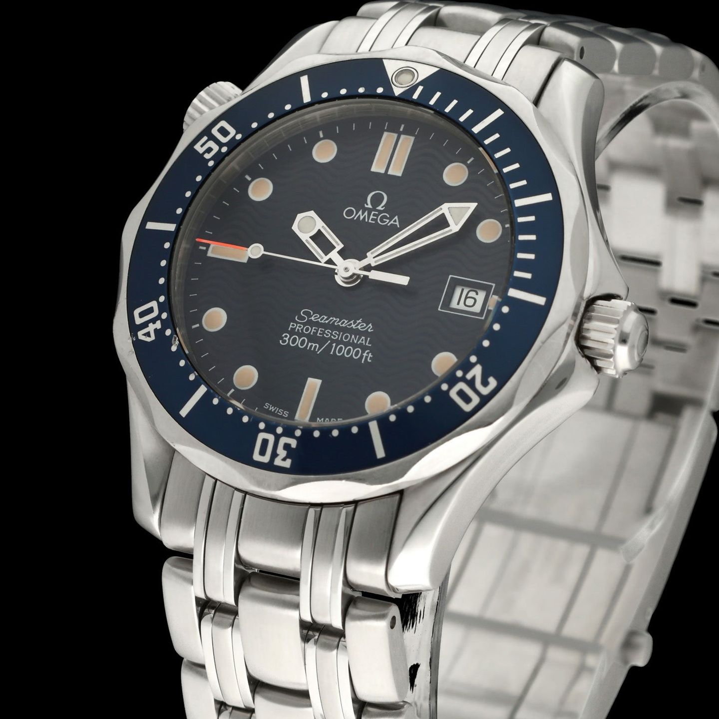 Omega Seamaster Diver 300 M 2561.80.00 (1994) - Blauw wijzerplaat 36mm Staal (7/8)