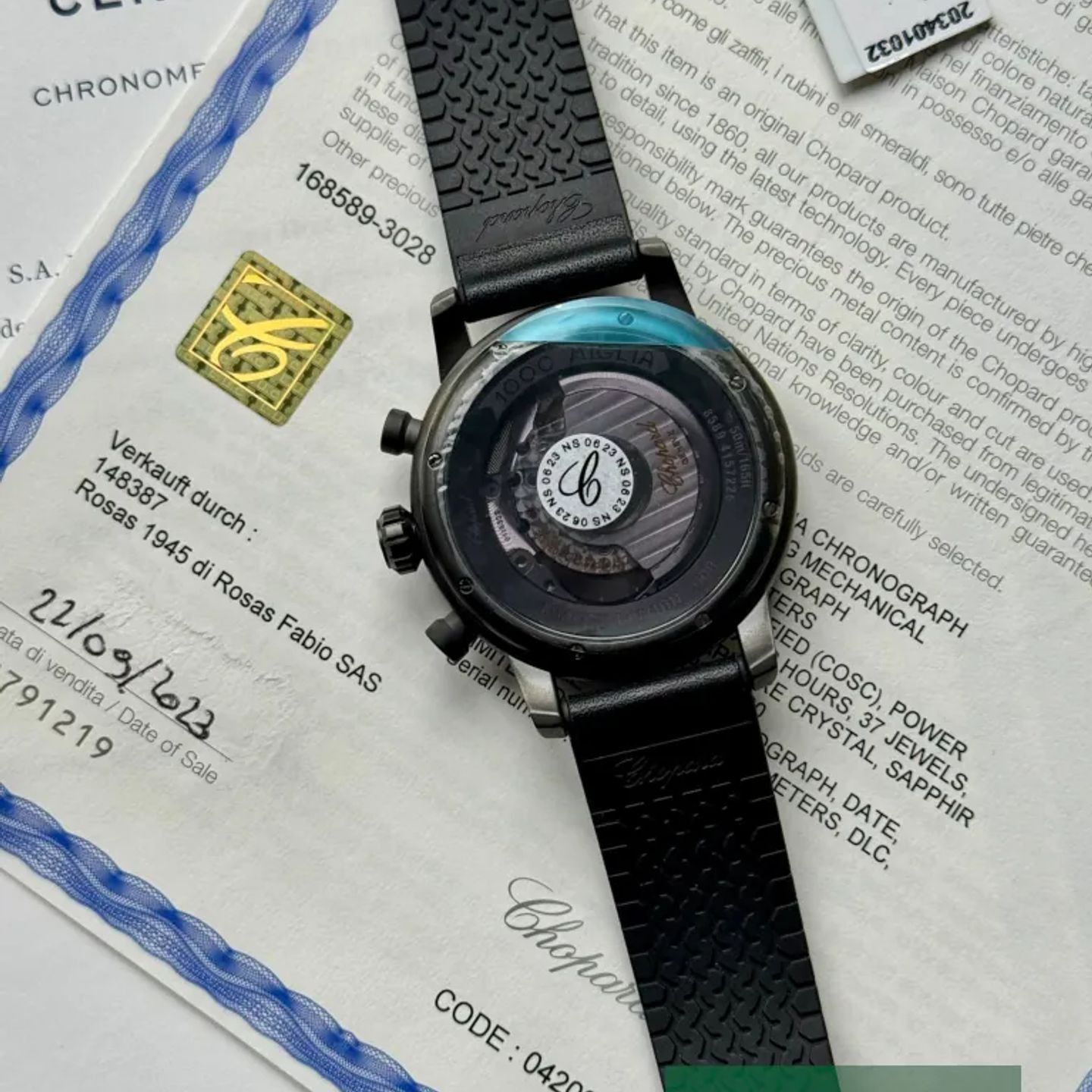 Chopard Mille Miglia 168589-3028 (2023) - Zwart wijzerplaat 42mm Staal (8/8)