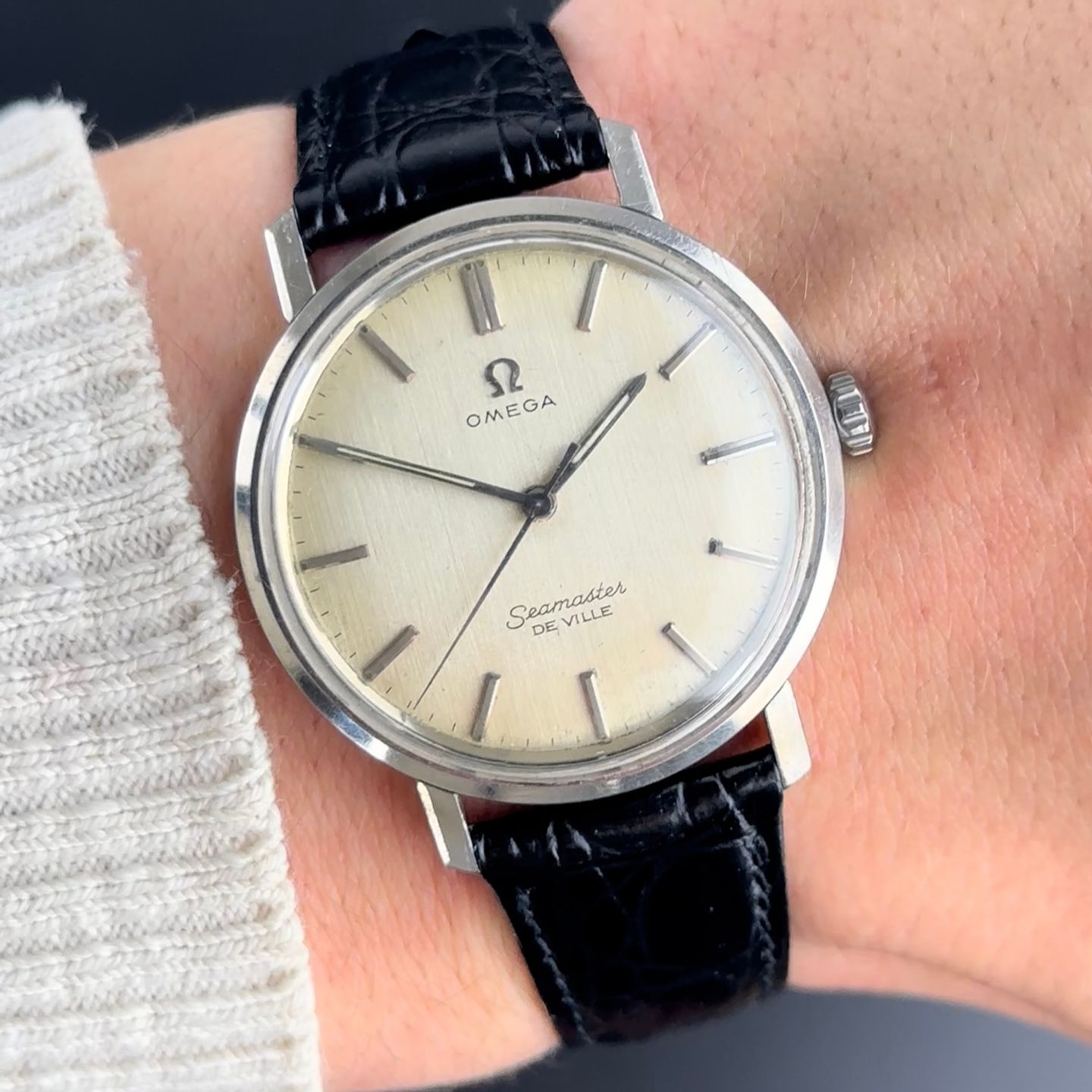 Omega Seamaster 14915 (1962) - Wit wijzerplaat 34mm Staal (2/8)