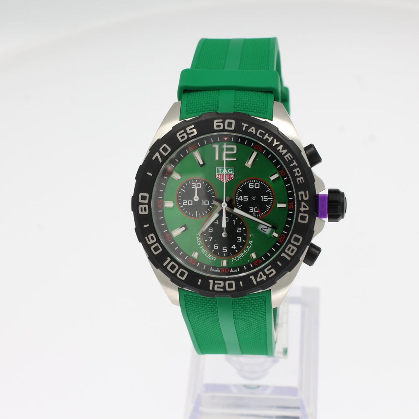 TAG Heuer Formula 1 Quartz CAZ101AP.FT8056 (2024) - Groen wijzerplaat 43mm Staal (1/4)