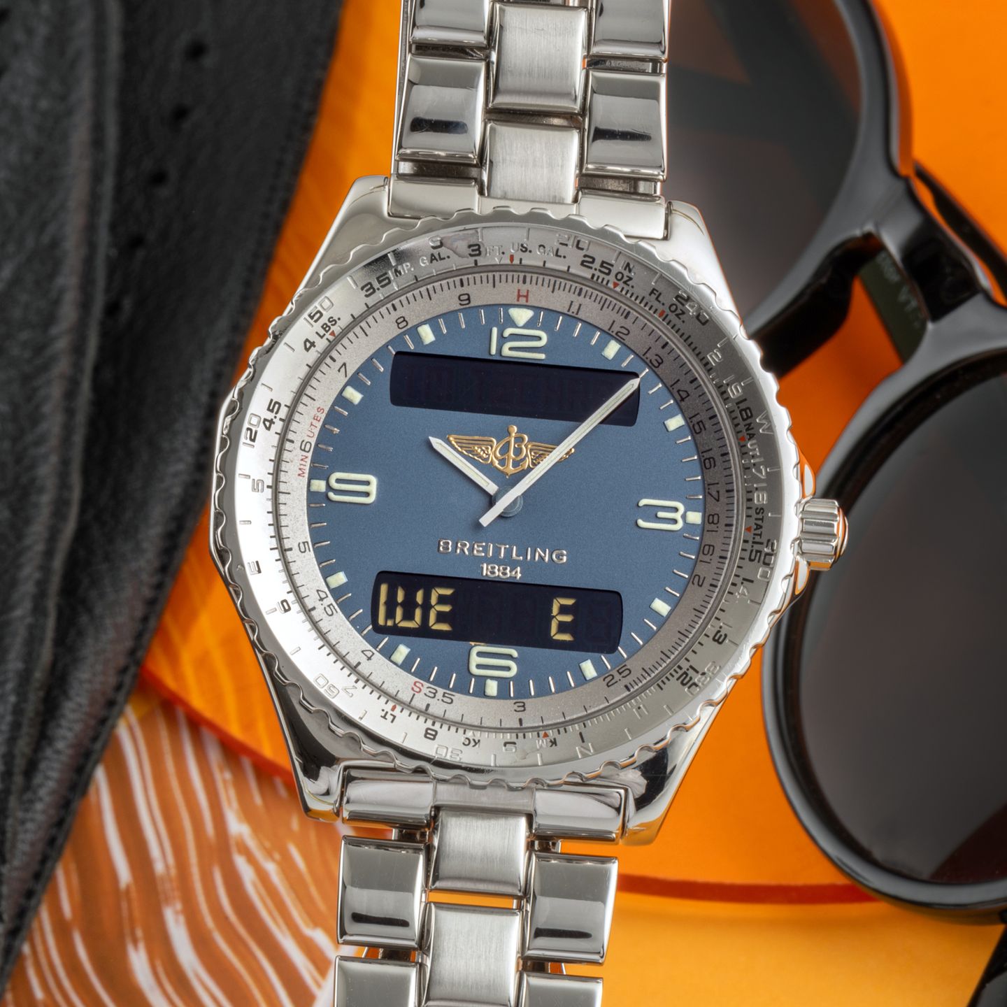 Breitling Chronospace A56012 (1995) - Zwart wijzerplaat 42mm Staal (3/8)