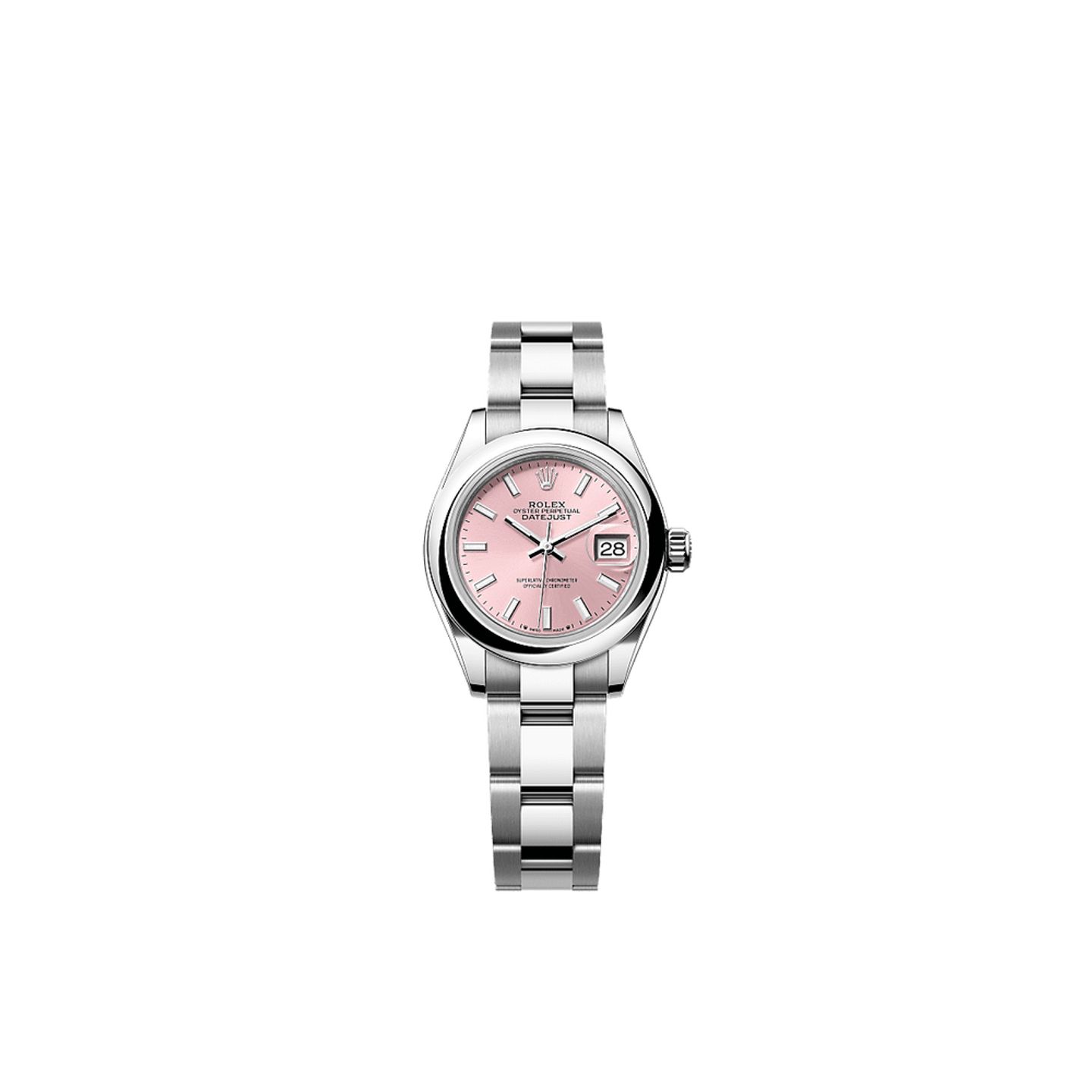Rolex Lady-Datejust 279160 (2025) - Roze wijzerplaat 28mm Staal (1/1)