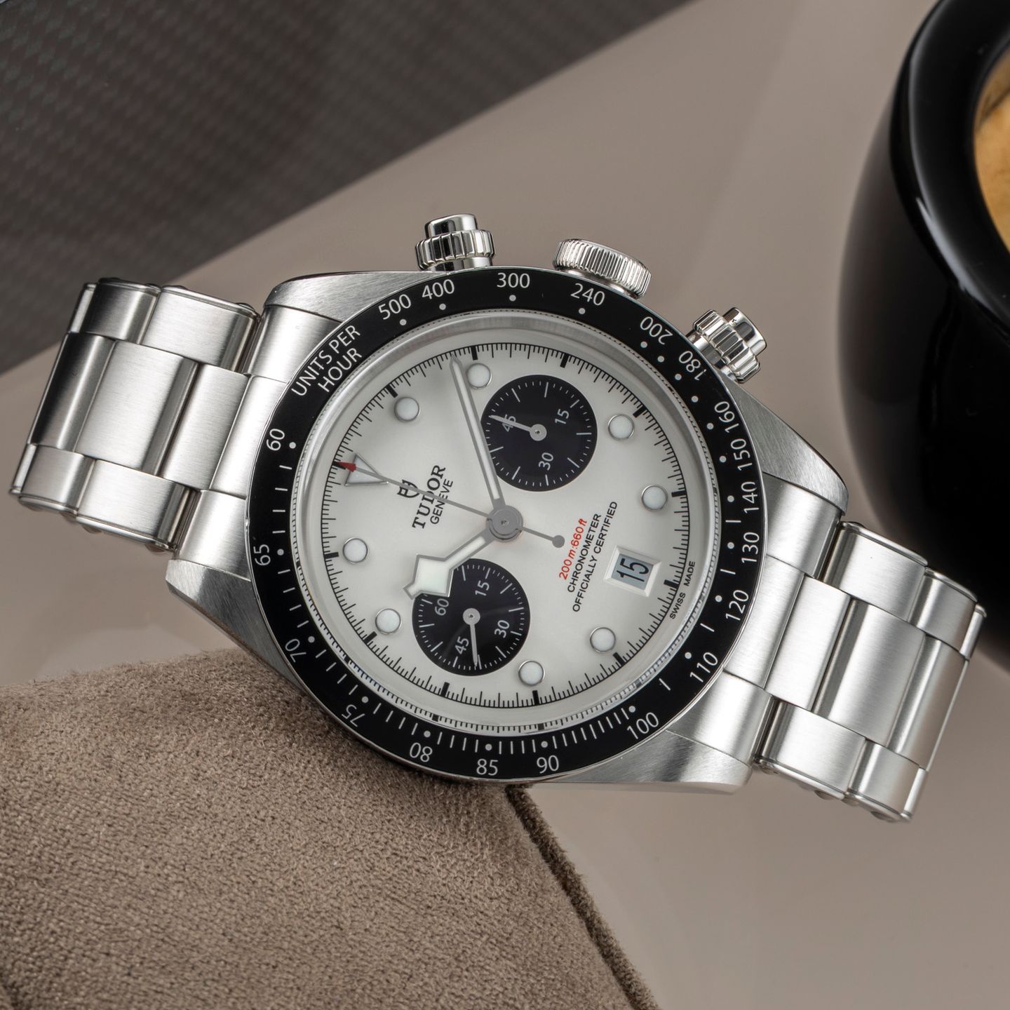 Tudor Black Bay Chrono 79360N (Onbekend (willekeurig serienummer)) - Wit wijzerplaat 41mm Staal (2/8)