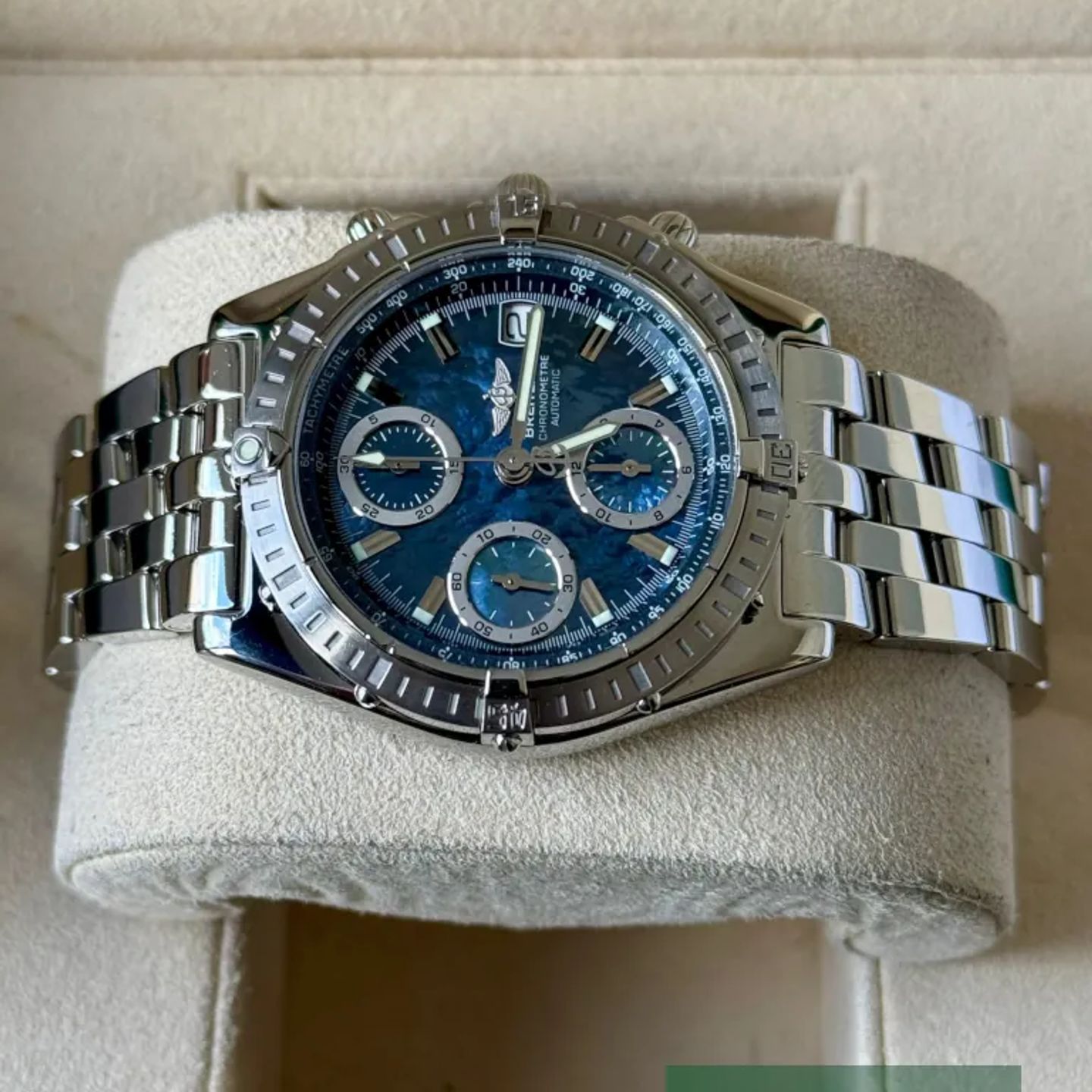 Breitling Chronomat A13352 (2003) - Blue dial 39 mm Steel case (5/7)