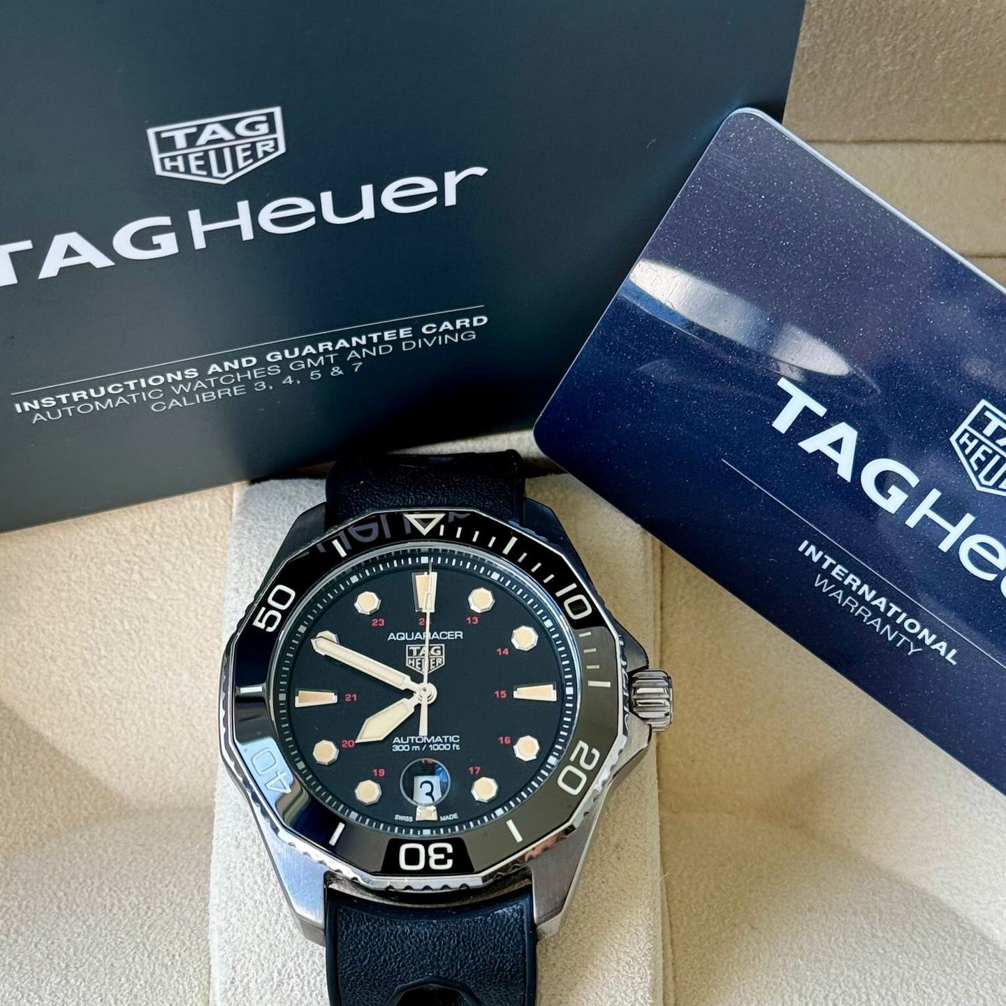 TAG Heuer Aquaracer 300M WBP208C.FT6201 (2022) - Zwart wijzerplaat 43mm Staal (7/7)