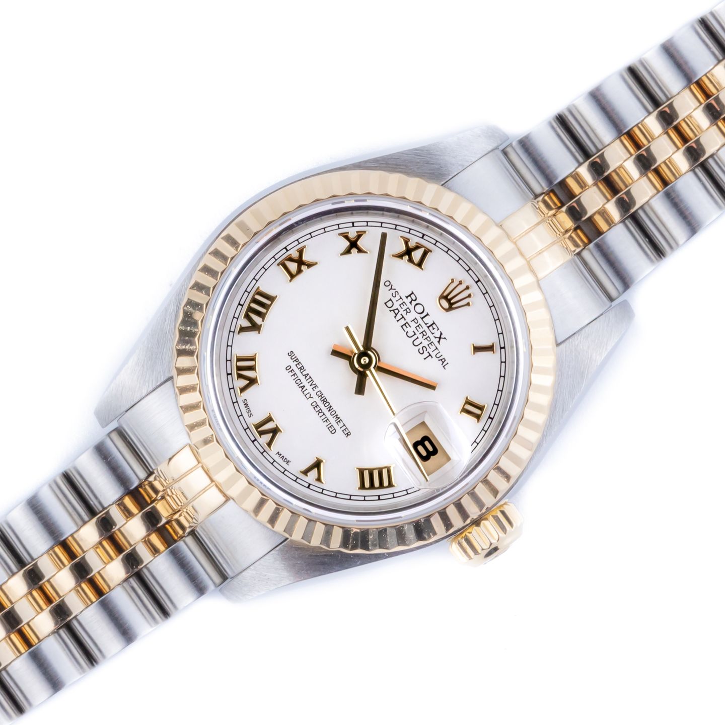 Rolex Lady-Datejust 79173 (2000) - White dial 26 mm Gold/Steel case (1/8)