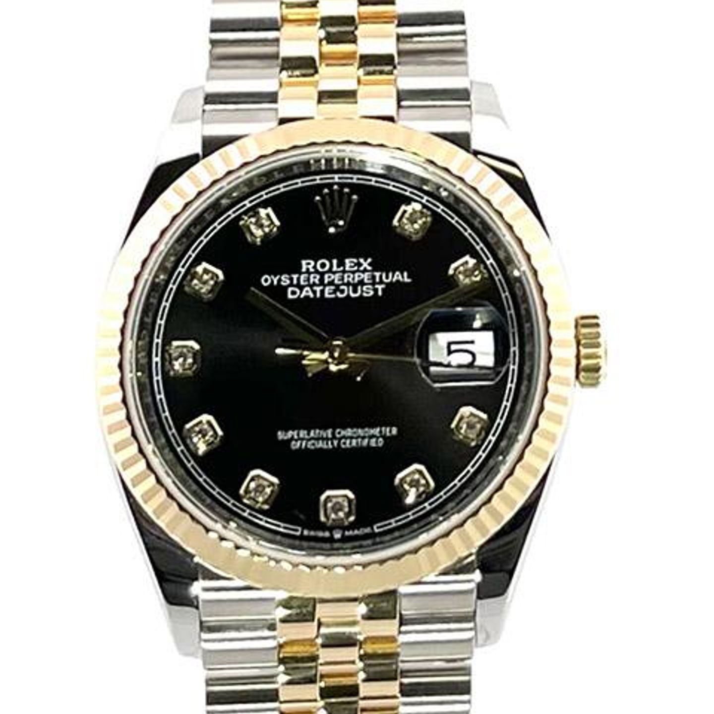 Rolex Datejust 36 126233 (2021) - Black dial 36 mm Gold/Steel case (1/8)