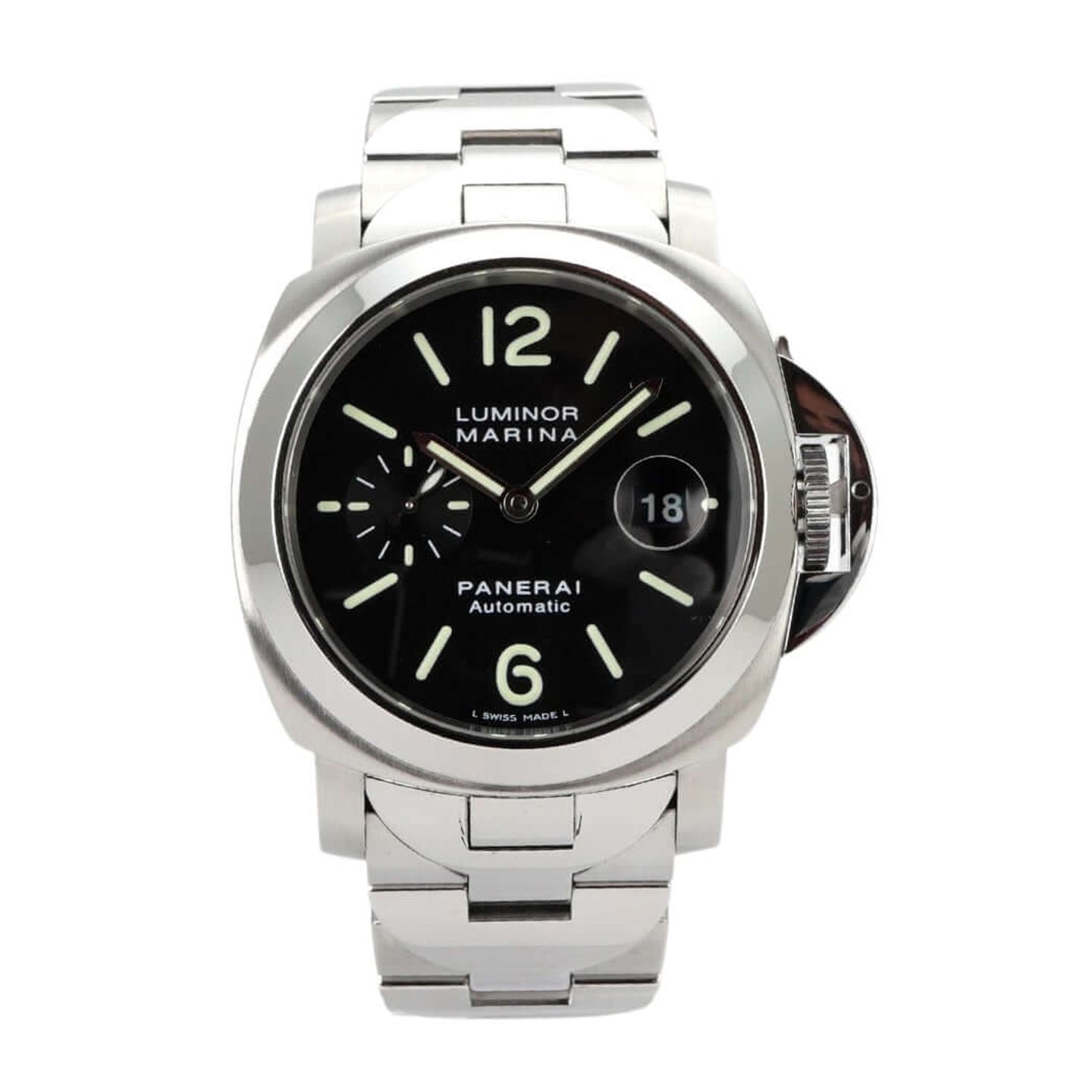 Panerai Luminor Marina Automatic PAM00220 (2005) - Zwart wijzerplaat 44mm Staal (2/8)