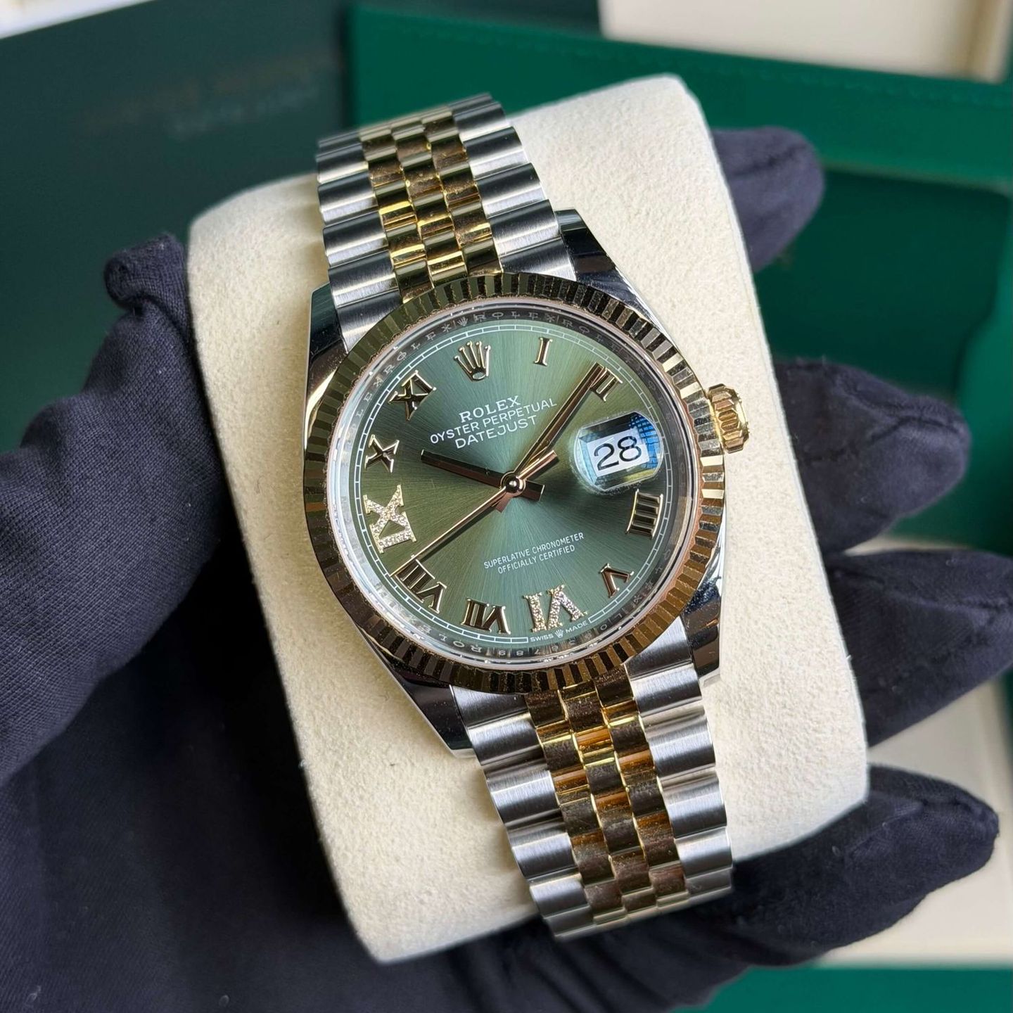 Rolex Datejust 36 126233 (2024) - Green dial 36 mm Steel case (8/8)