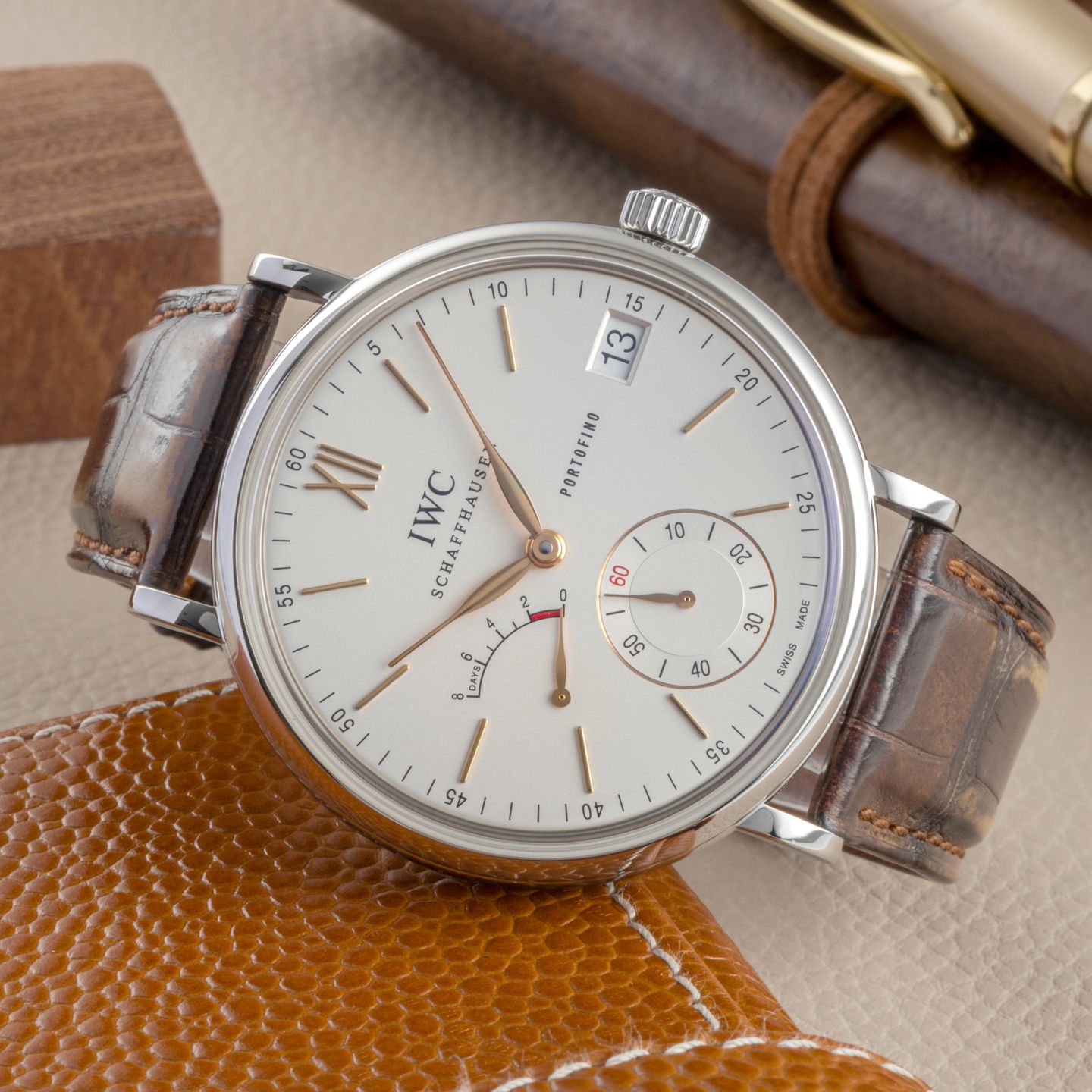 IWC Portofino Hand-Wound IW510103 (2015) - Silver dial 45 mm Steel case (2/8)