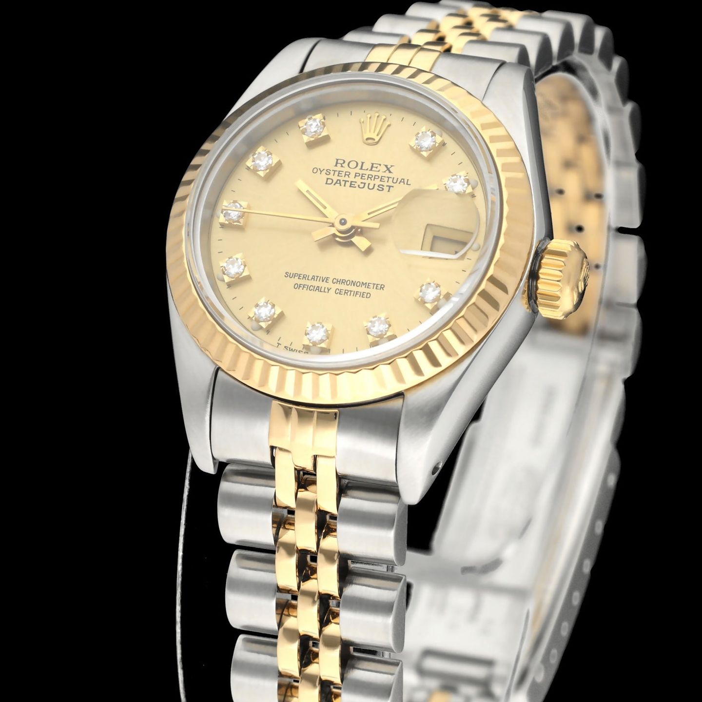 Rolex Lady-Datejust 69173G (1990) - 26 mm Gold/Steel case (7/8)