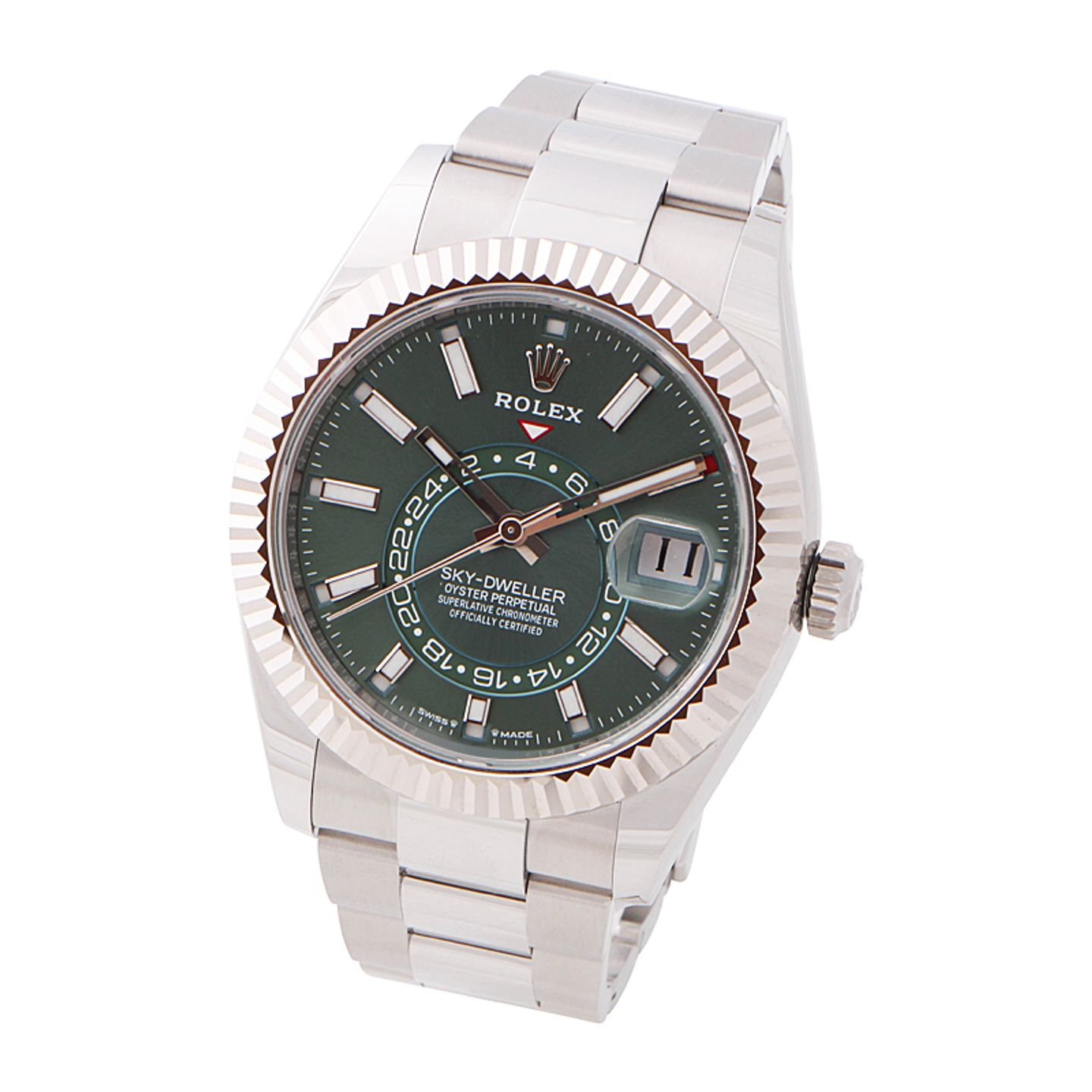 Rolex Sky-Dweller 336934 (2024) - Green dial 42 mm Gold/Steel case (2/4)