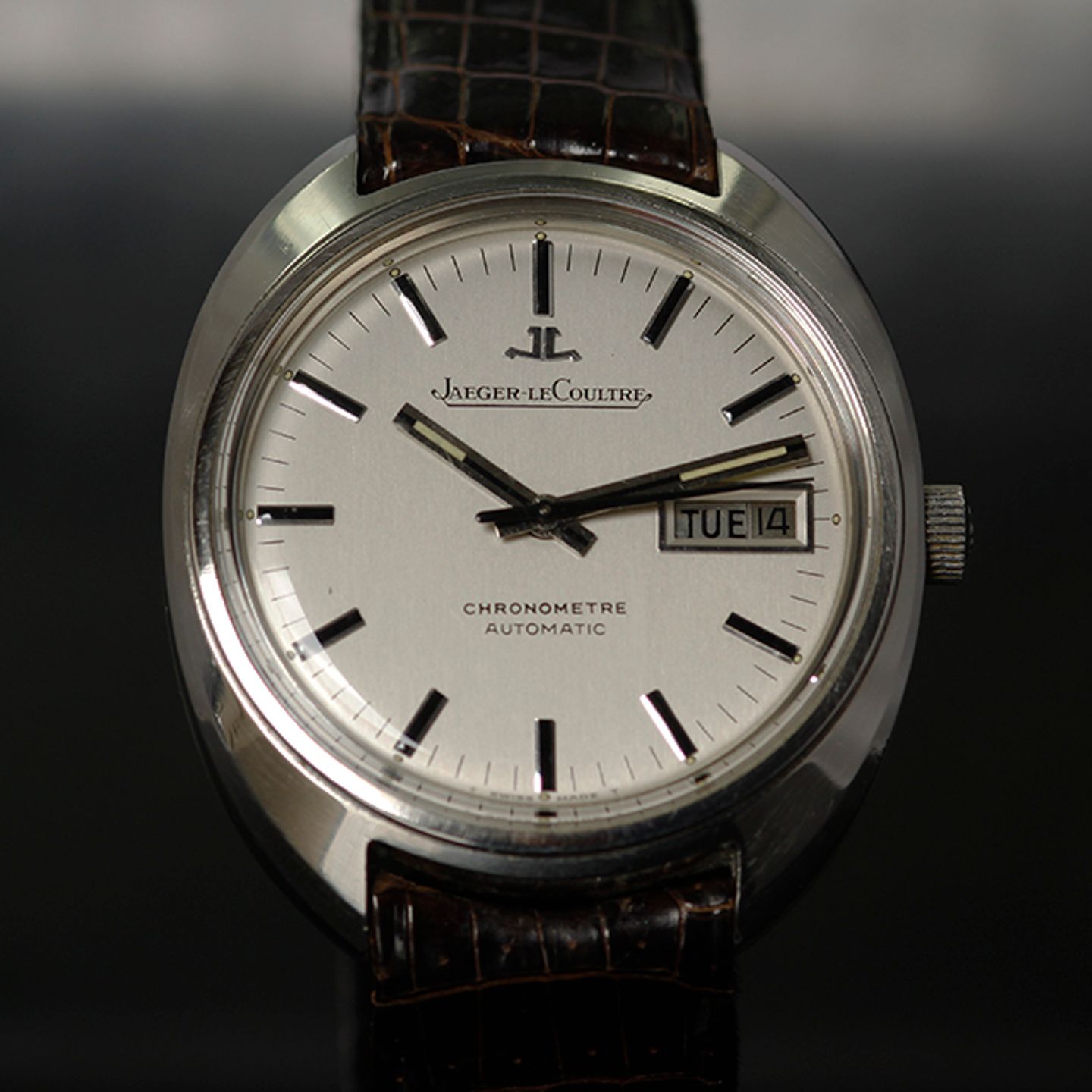 Jaeger-LeCoultre Chronometre 24002-42 (1970) - Wit wijzerplaat 38mm Staal (2/8)