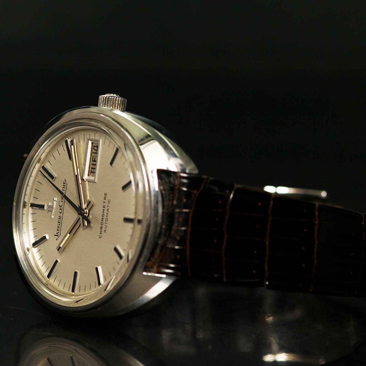 Jaeger-LeCoultre Chronometre 24002-42 (1970) - Wit wijzerplaat 38mm Staal (4/8)