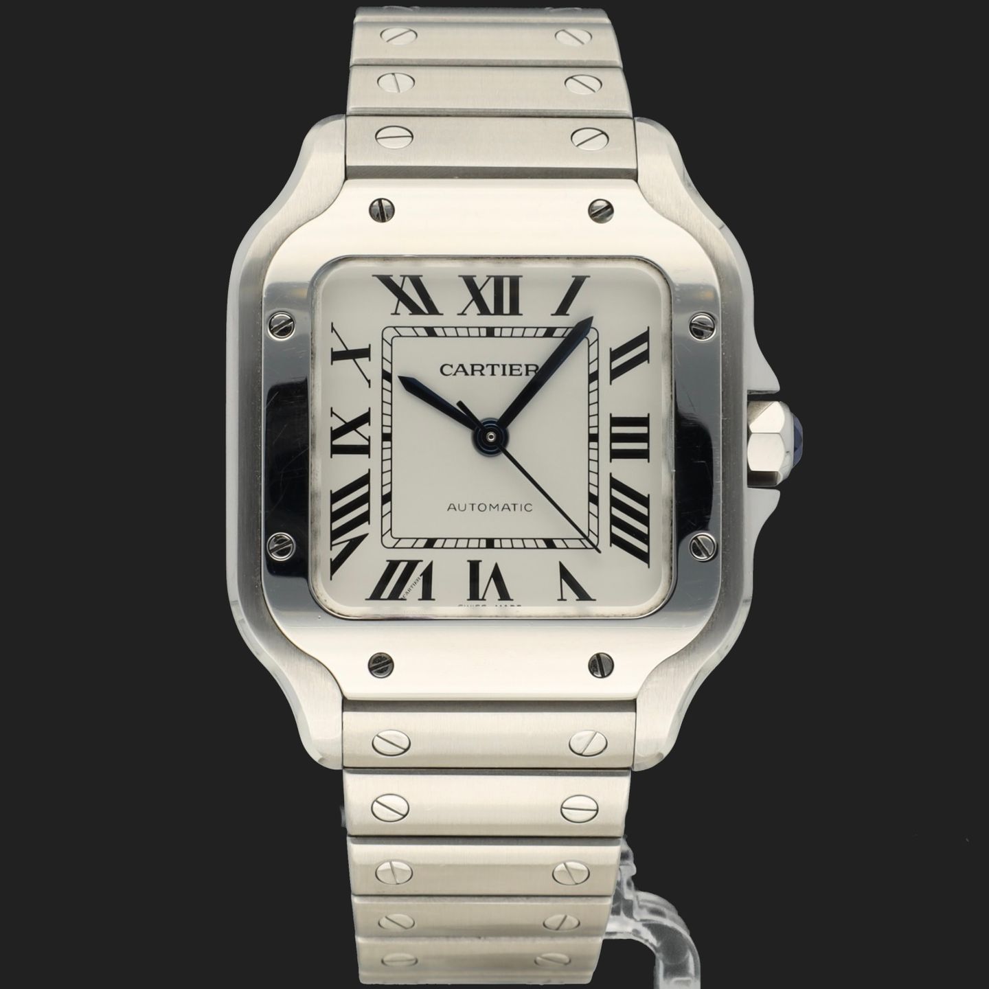 Cartier Santos WSSA0029 (2021) - Silver dial 35 mm Steel case (3/8)