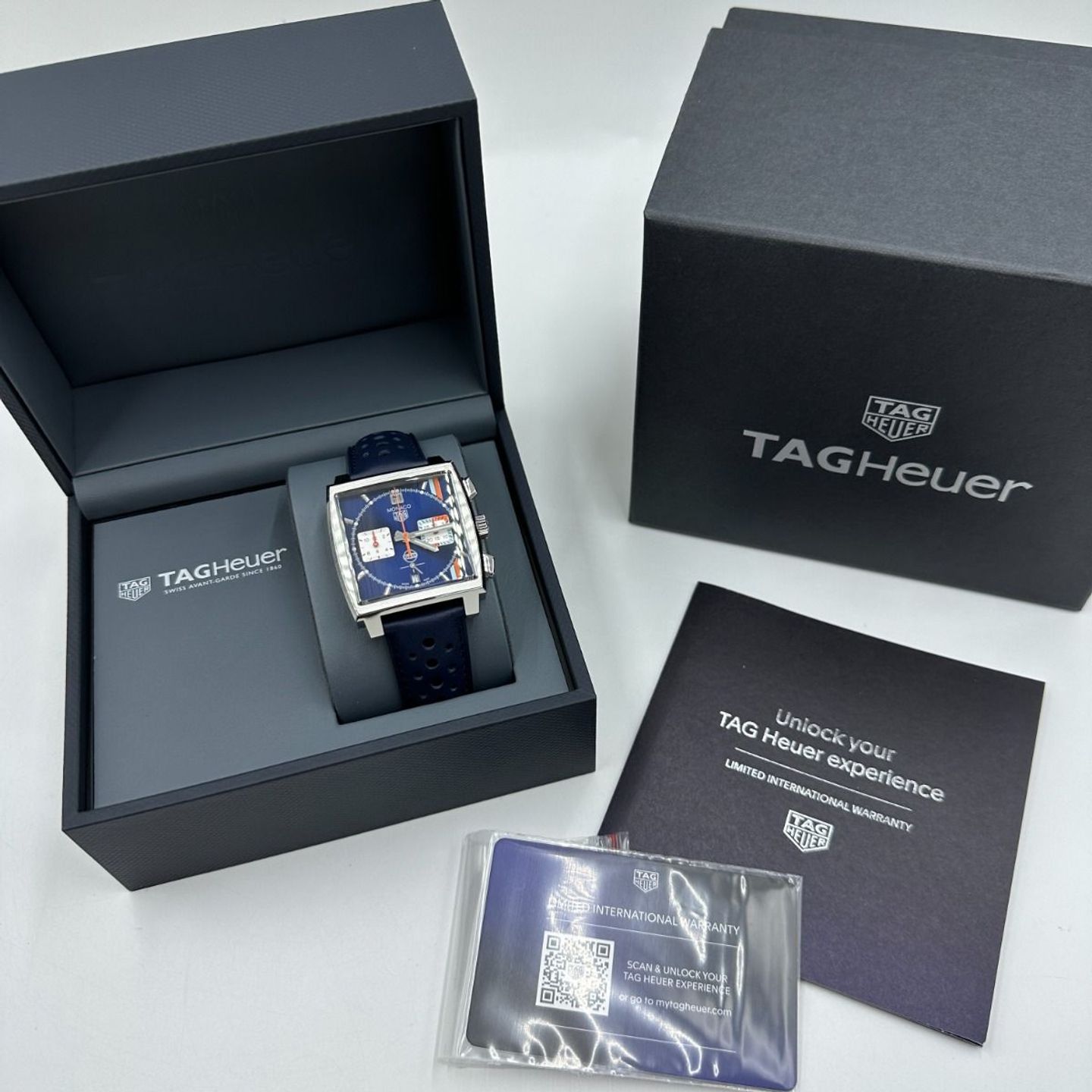 TAG Heuer Monaco CBL2115.FC6494 (2023) - Blauw wijzerplaat 39mm Staal (2/8)