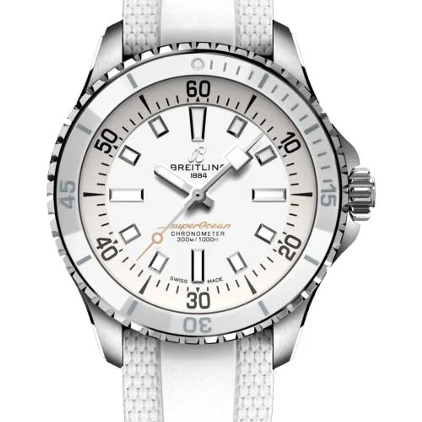 Breitling Superocean A17377211A1S1 (2026) - Wit wijzerplaat 36mm Staal (1/1)