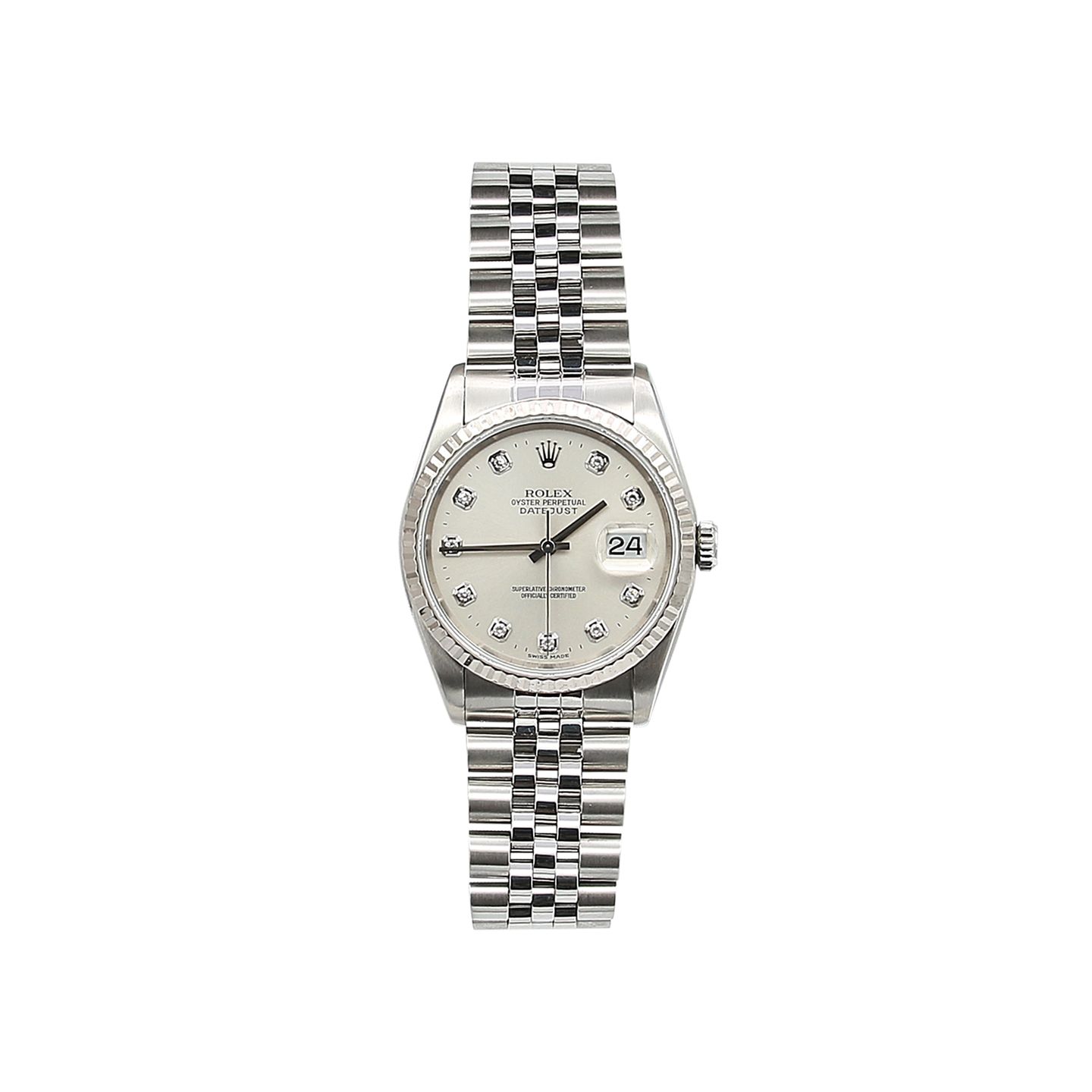 Rolex Datejust 36 16234 (Unknown (random serial)) - Silver dial 36 mm Steel case (2/8)