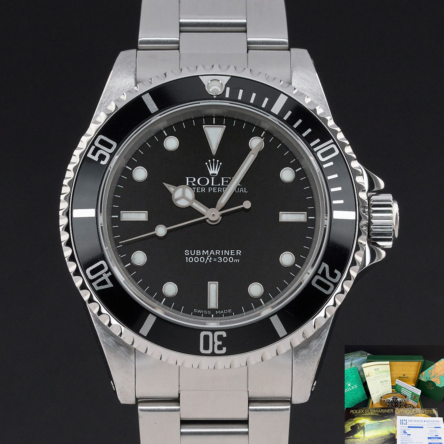 Rolex Submariner No Date 14060 (1999) - Zwart wijzerplaat 40mm Staal (1/7)