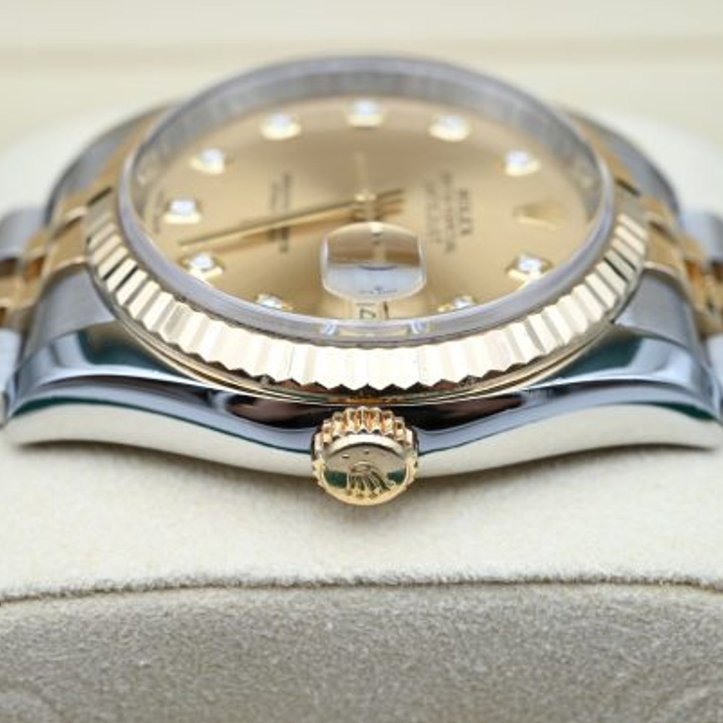 Rolex Datejust 36 116233 (2014) - Champagne dial 36 mm Gold/Steel case (4/8)