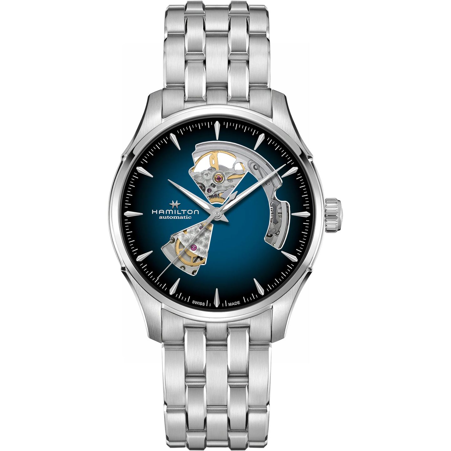 Hamilton Jazzmaster Open Heart H32675140 (2024) - Blue dial 40 mm Steel case (2/2)