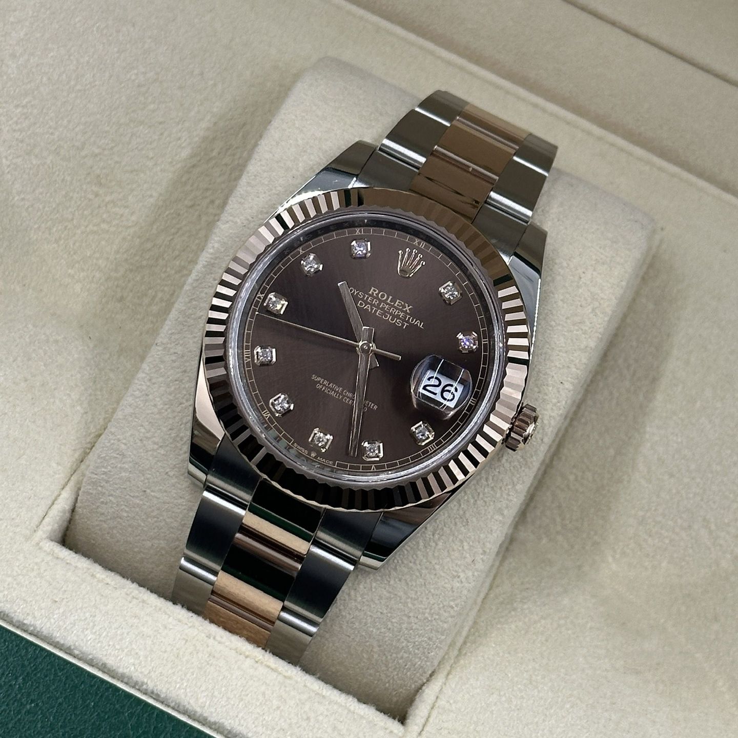 Rolex Datejust 41 126331 (Onbekend (willekeurig serienummer)) - Bruin wijzerplaat 41mm Staal (7/8)