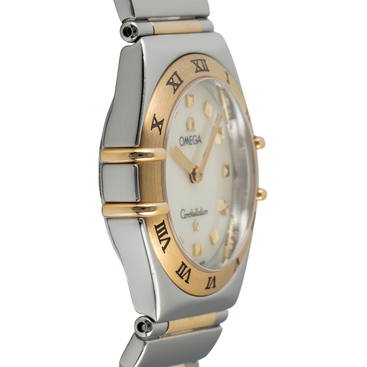 Omega Constellation 1371.71.00 (1998) - White dial 26 mm Gold/Steel case (7/8)