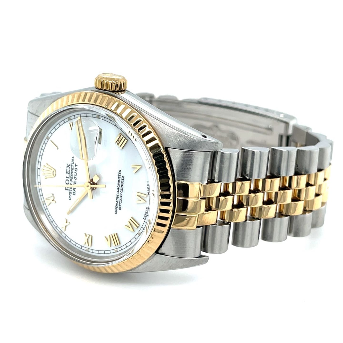 Rolex Datejust 36 16013 (1987) - White dial 36 mm Gold/Steel case (5/8)