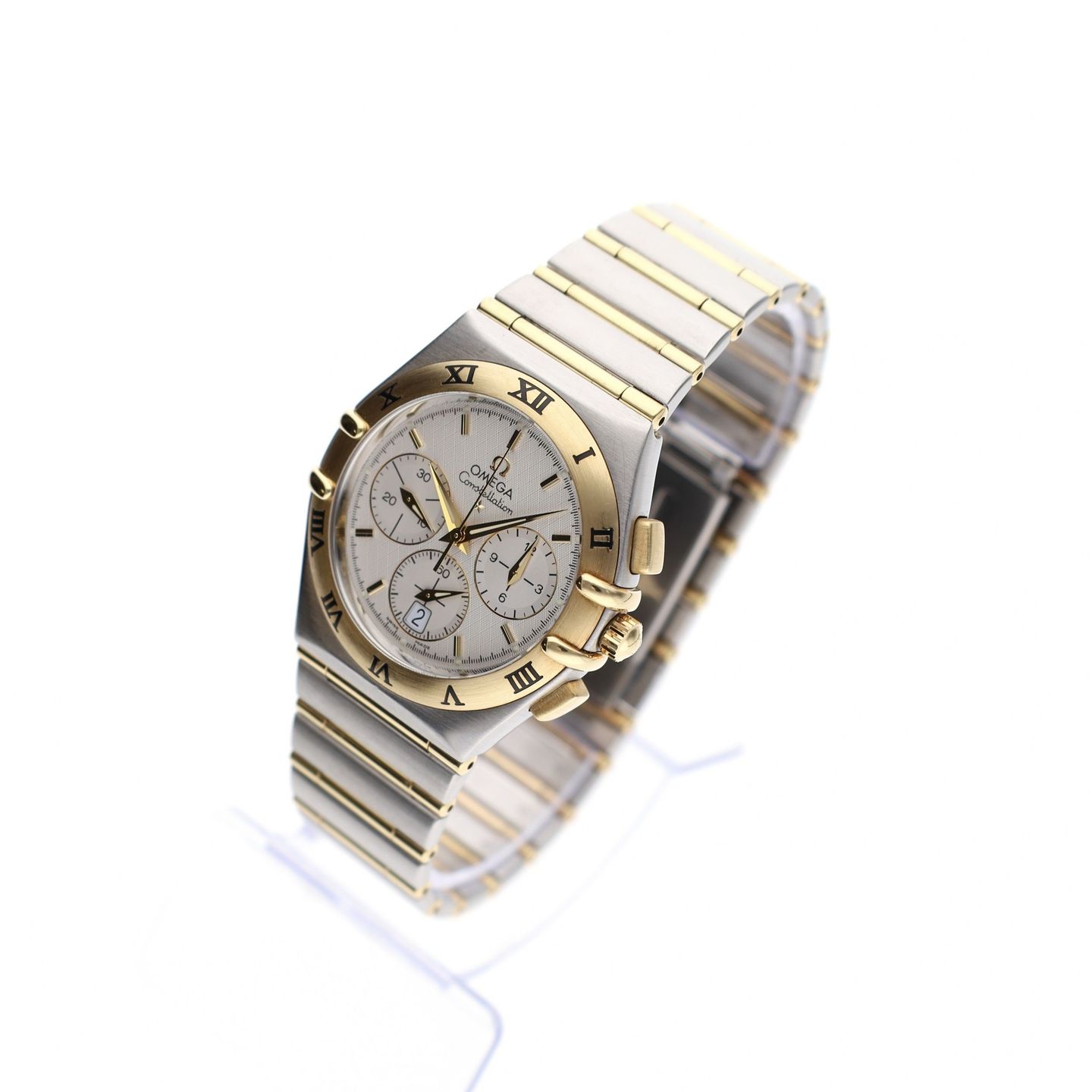 Omega Constellation 1242.30.00 (2010) - Silver dial 39 mm Gold/Steel case (3/8)