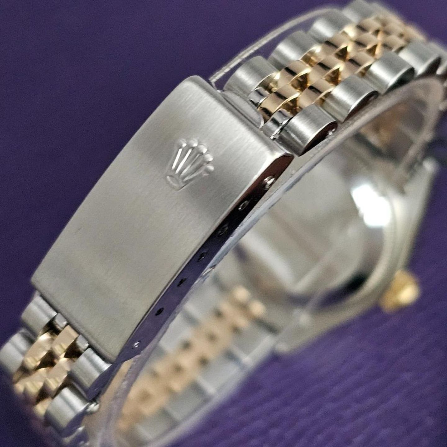 Rolex Lady-Datejust 69173 (1995) - Blauw wijzerplaat 26mm Goud/Staal (4/4)