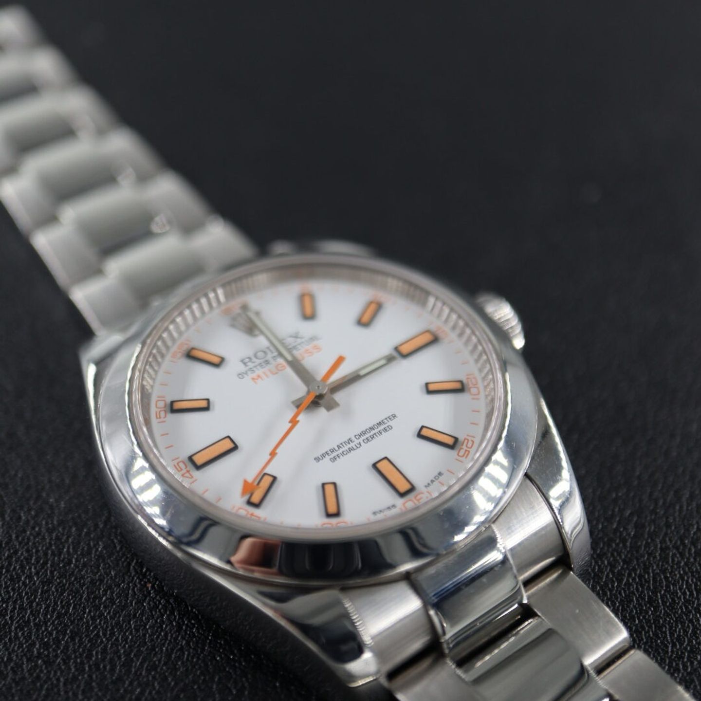 Rolex Milgauss 116400 (2008) - White dial 40 mm Steel case (5/7)