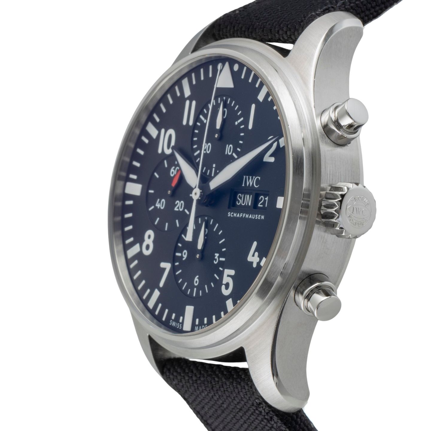 IWC Pilot Chronograph IW377709 (Unknown (random serial)) - Black dial 43 mm Steel case (6/8)